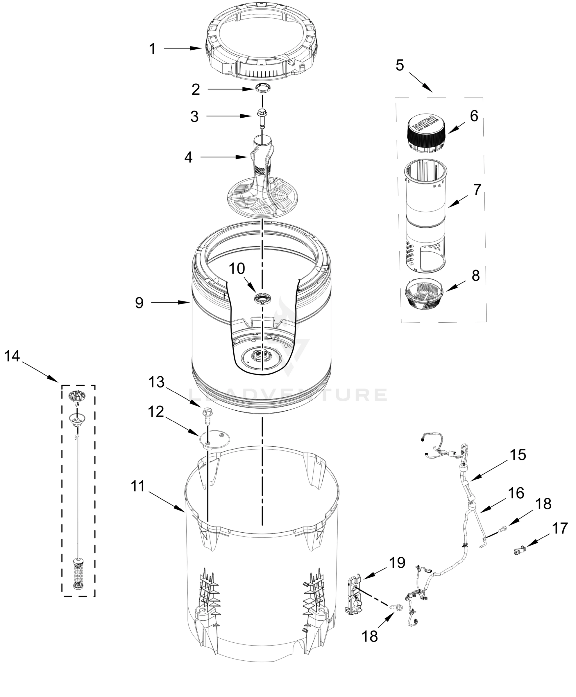 BASKET AND TUB PARTS