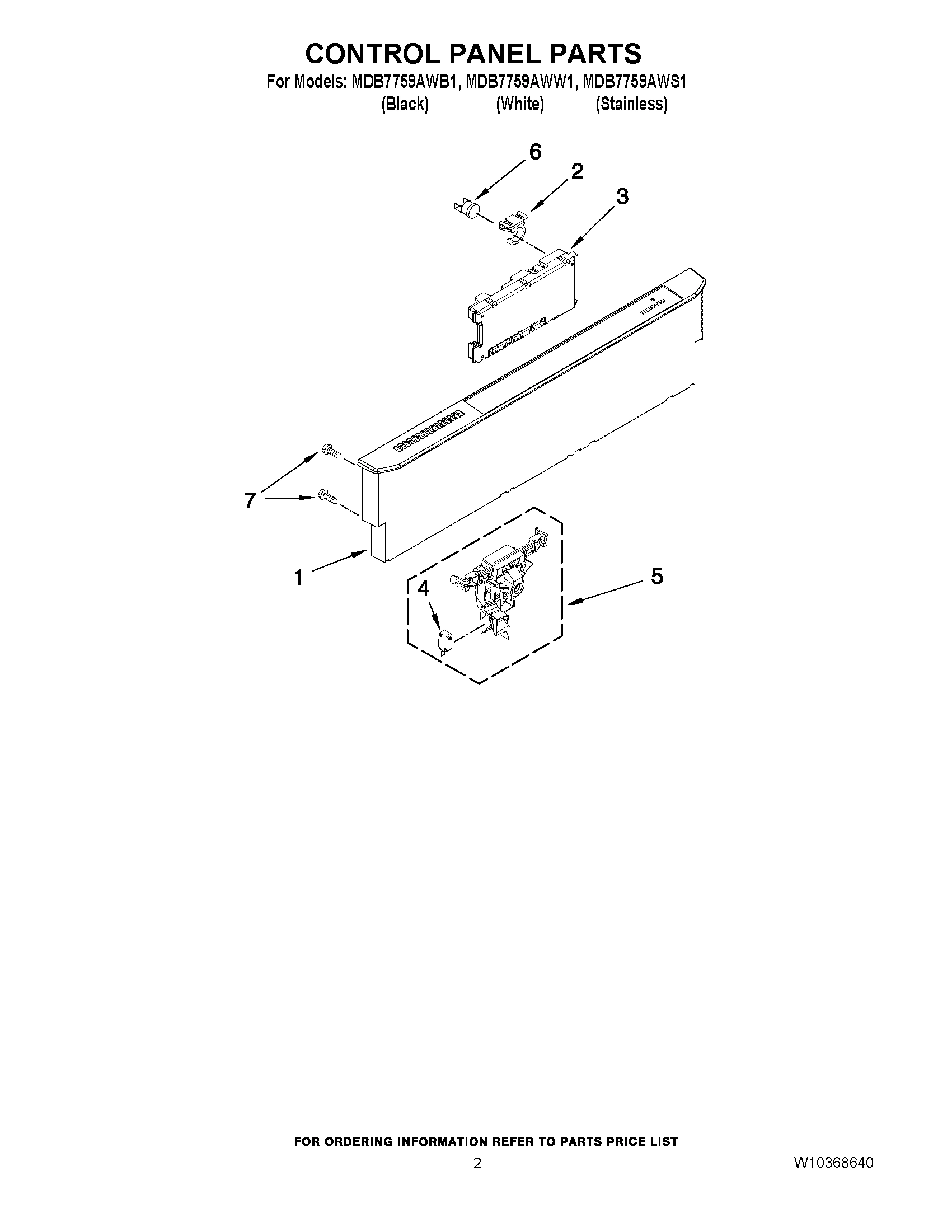 02 - CONTROL PANEL PARTS