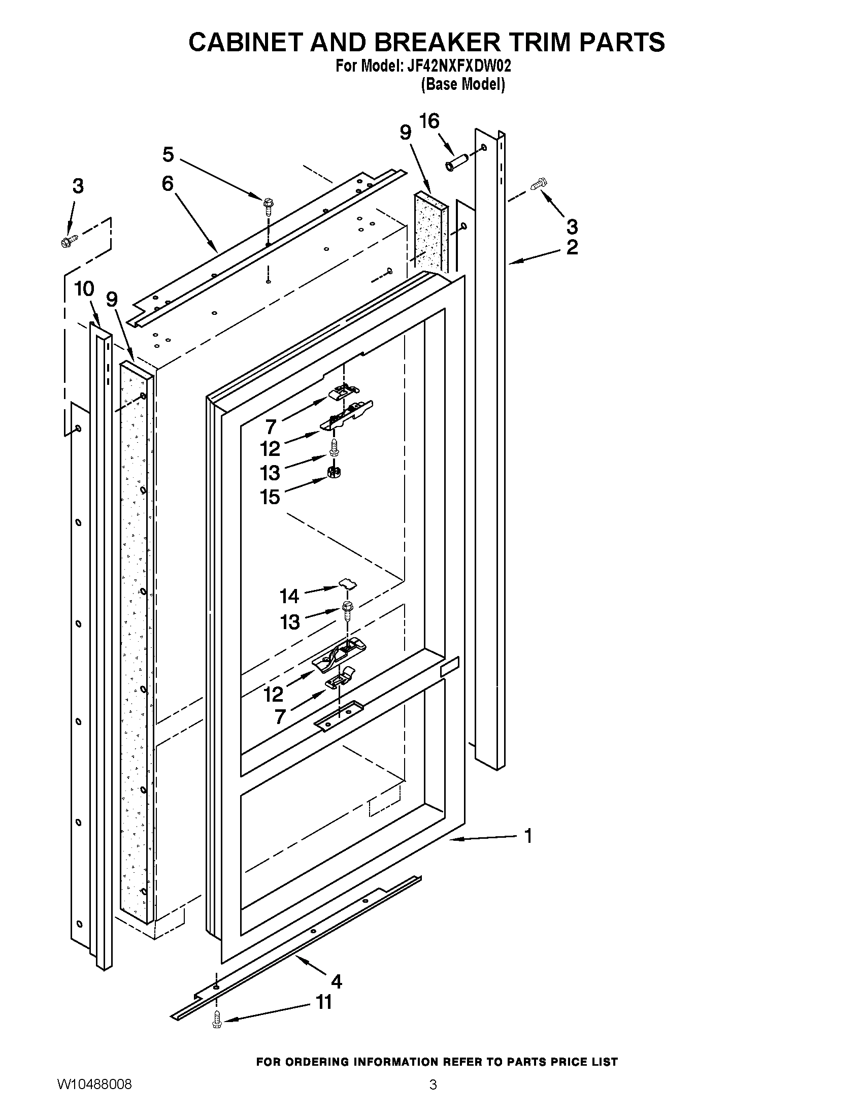 02 - CABINET AND BREAKER TRIM PARTS