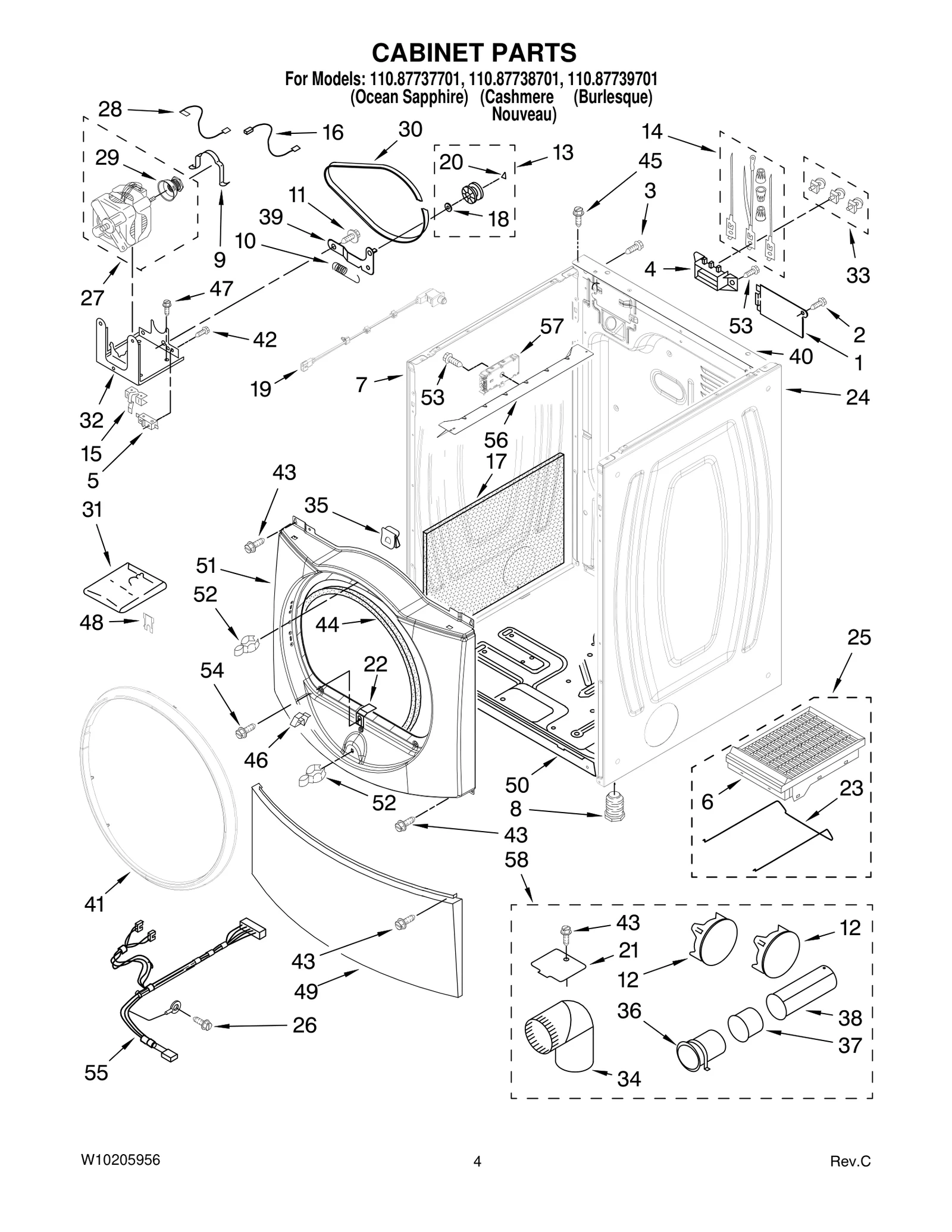 CABINET PARTS