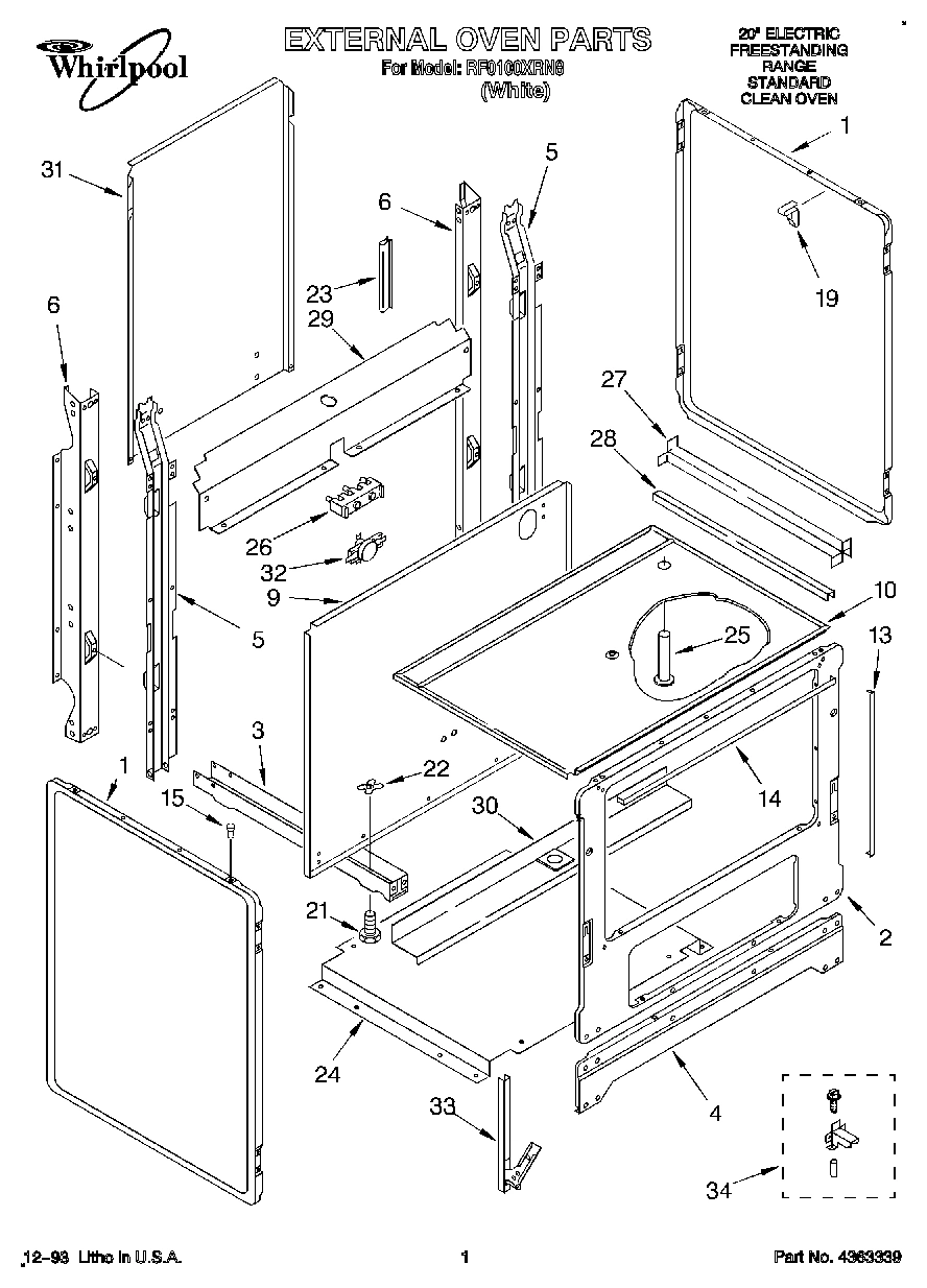 01 - EXTERNAL OVEN, LIT/OPTIONAL