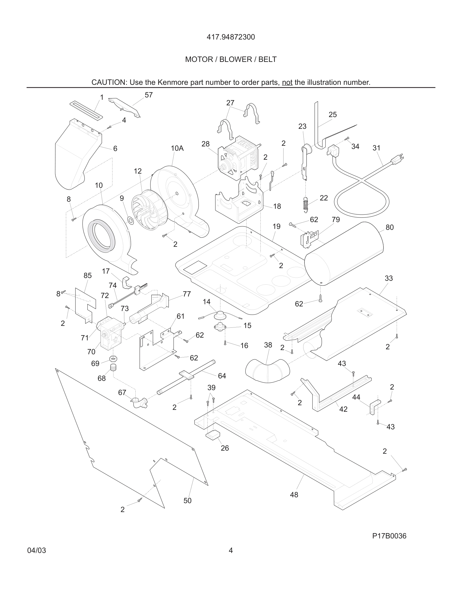 05 - MOTOR / BLOWER / BELT