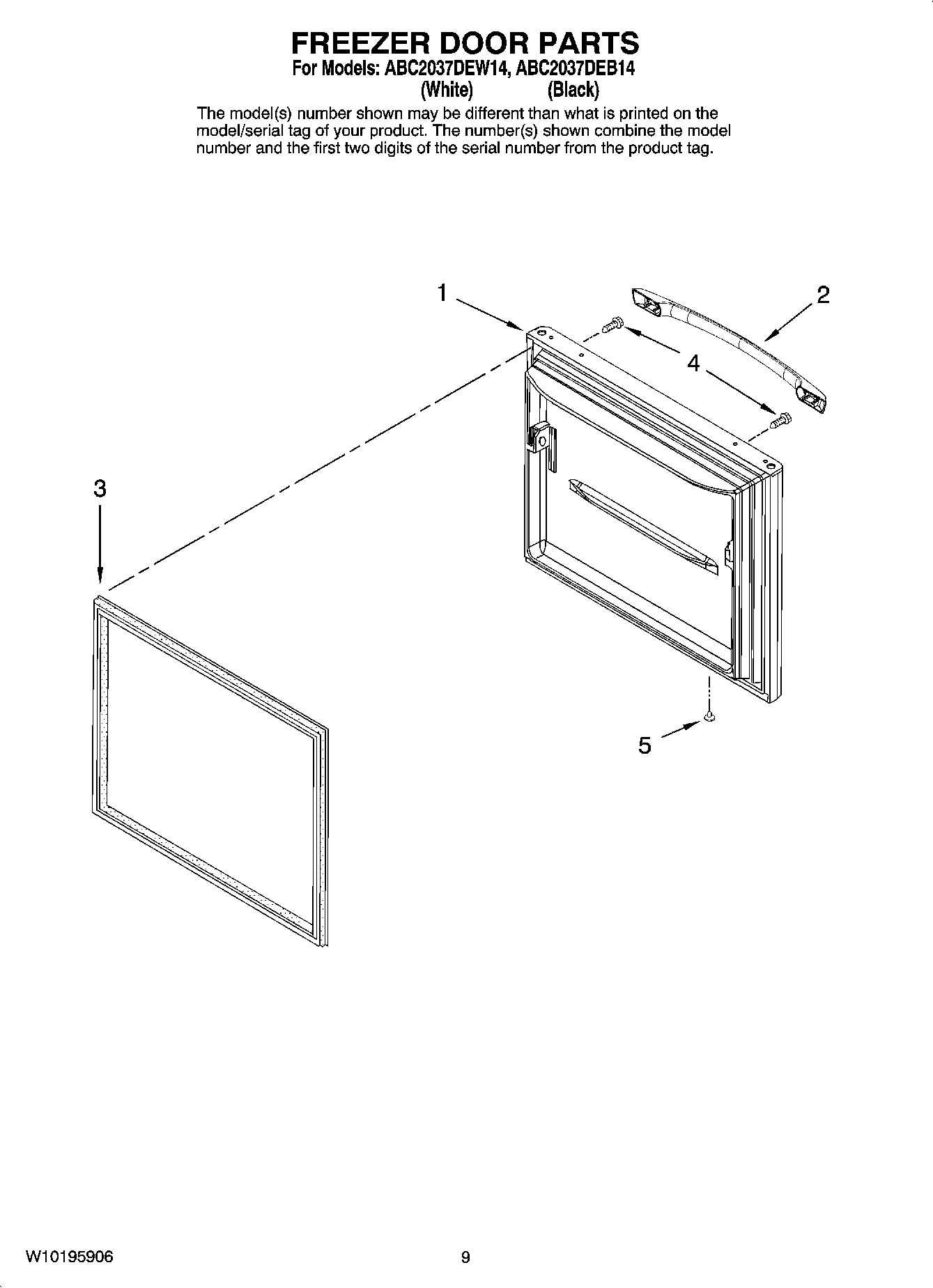 05 - FREEZER DOOR PARTS