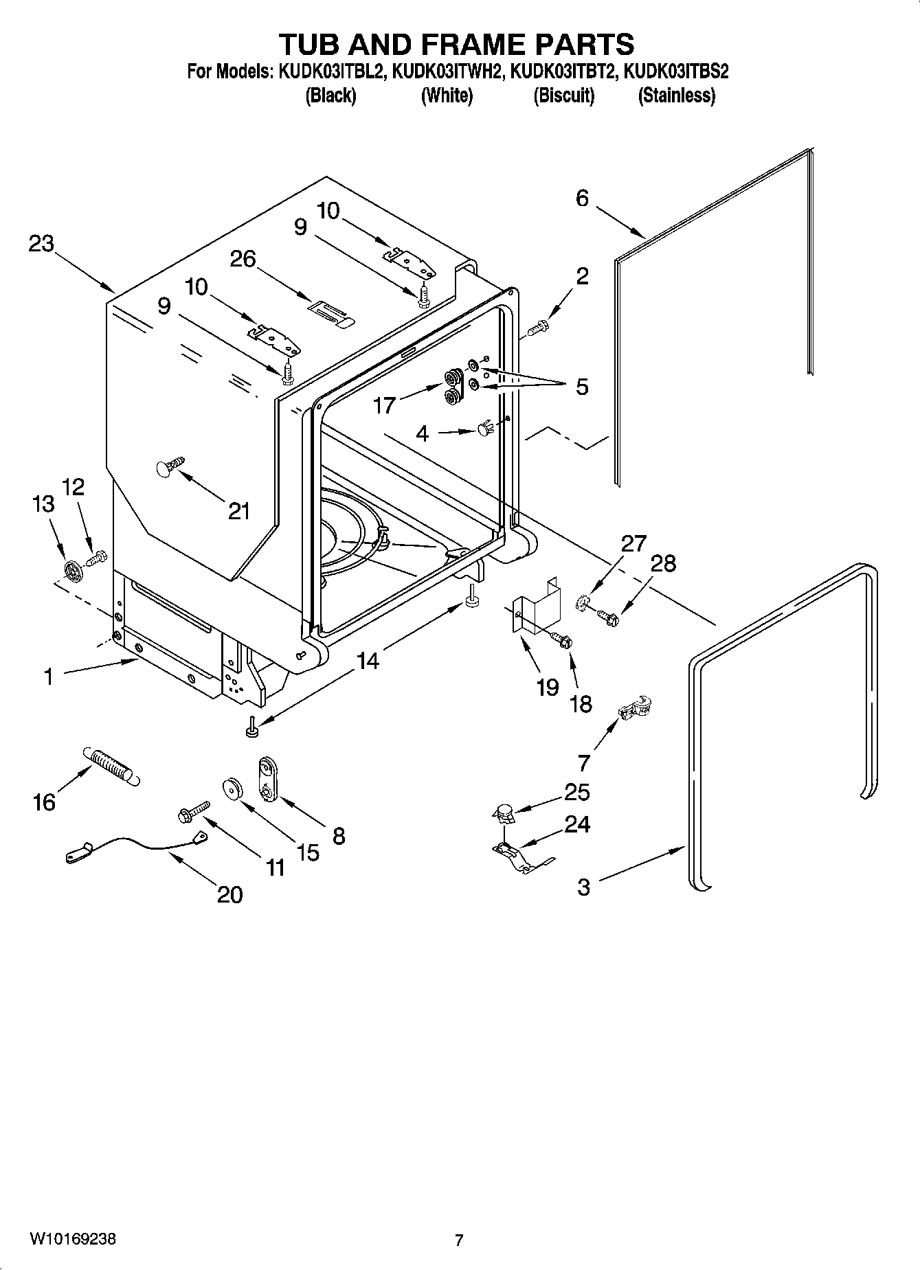 07 - TUB AND FRAME PARTS