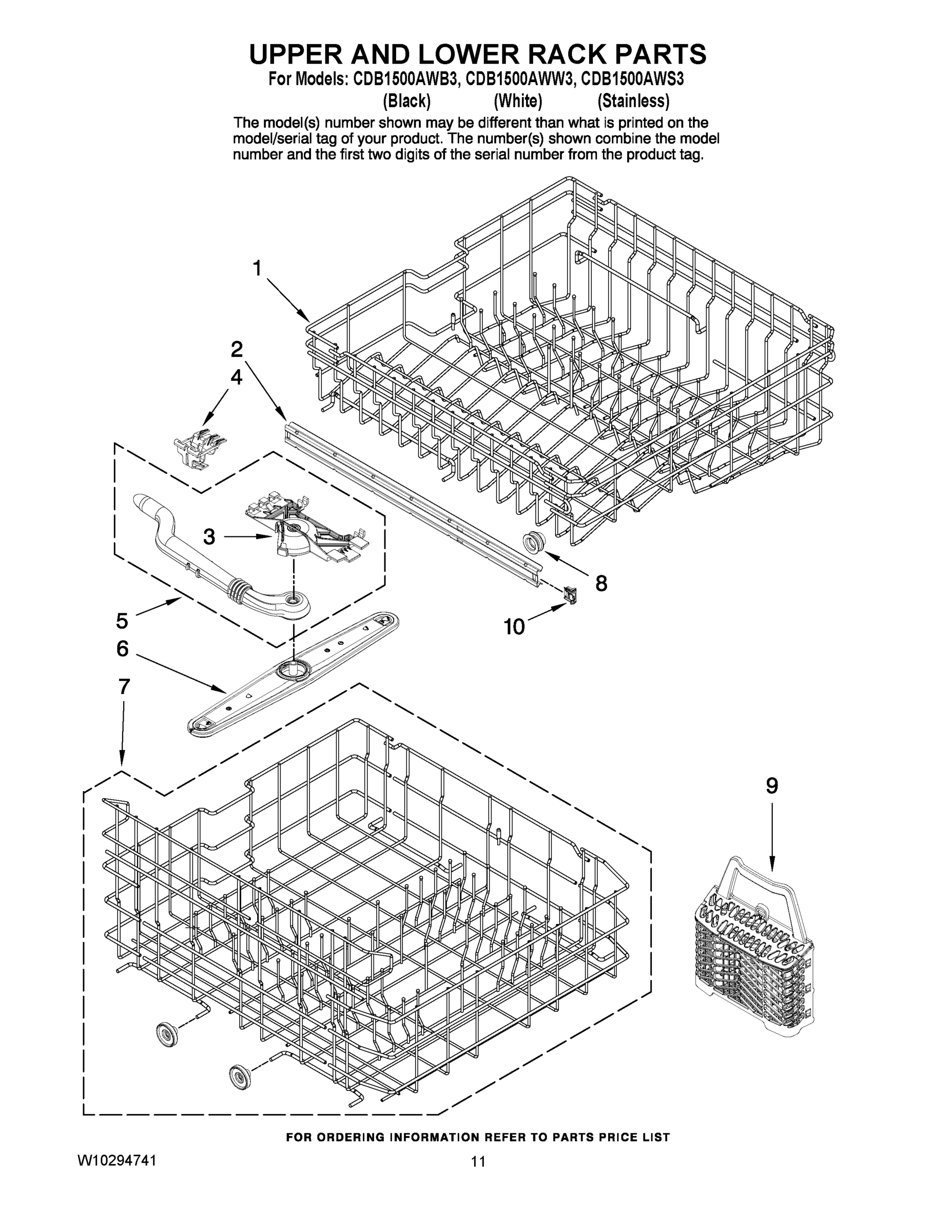 09 - UPPER AND LOWER RACK PARTS