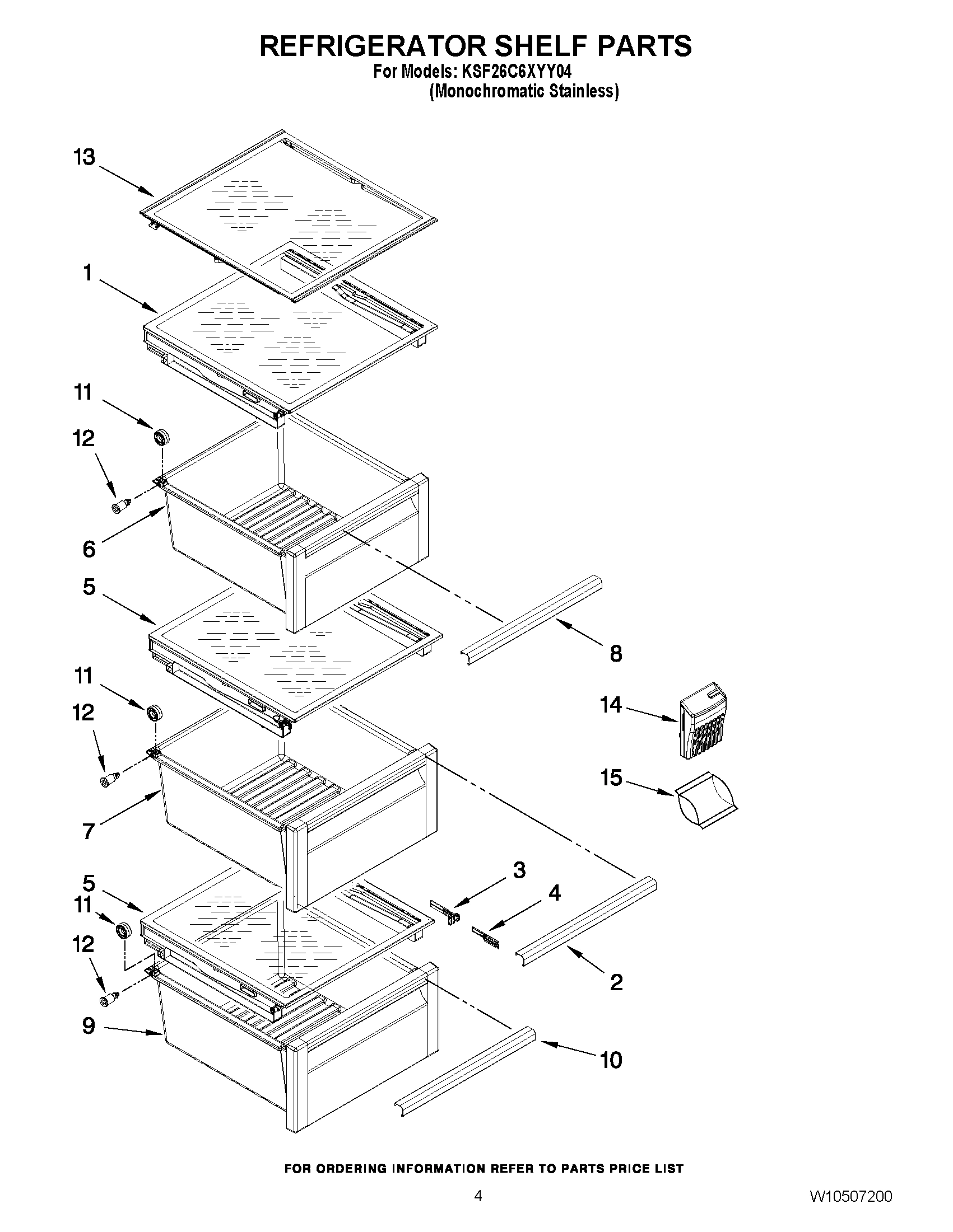 03 - REFRIGERATOR SHELF PARTS