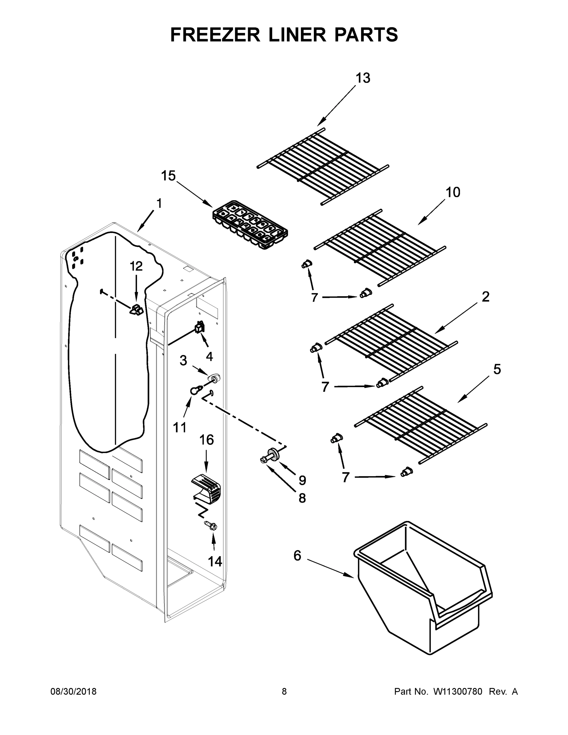05 - FREEZER LINER PARTS