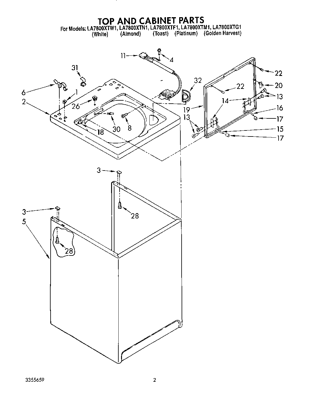 02 - TOP AND CABINET, LIT/OPTIONAL