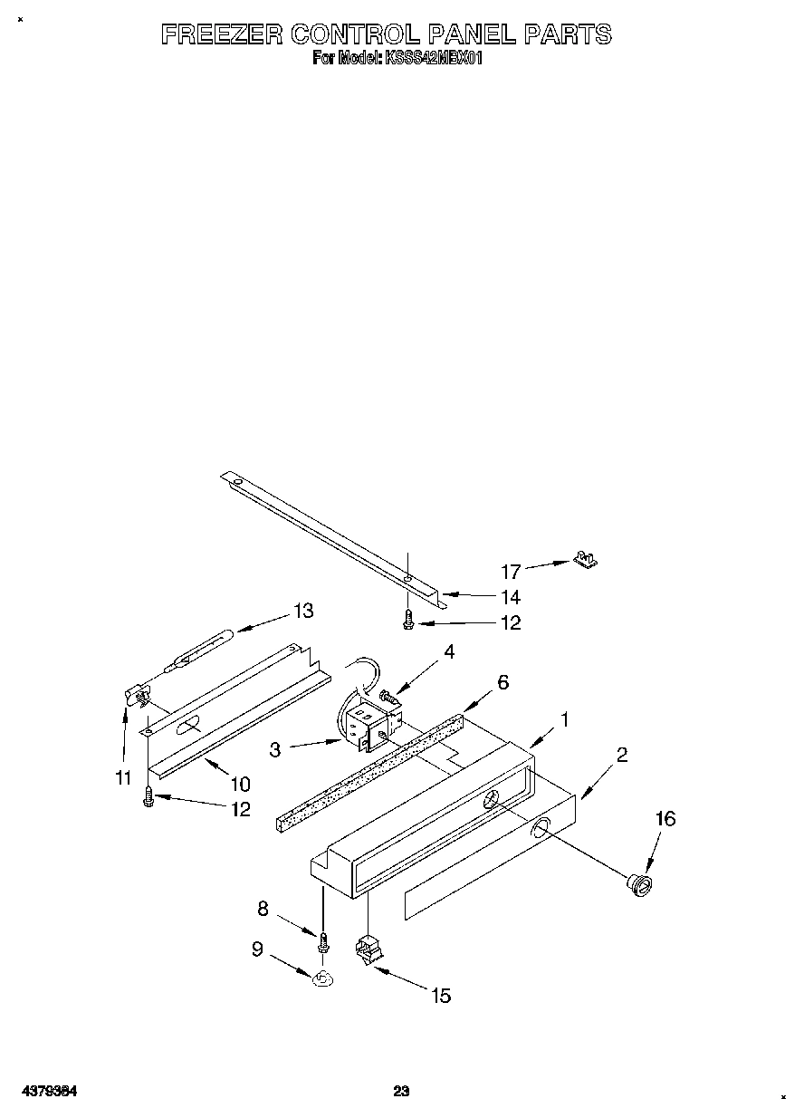 14 - FREEZER CONTROL PANEL