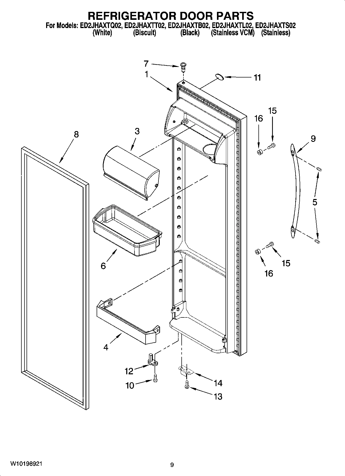 06 - REFRIGERATOR DOOR PARTS