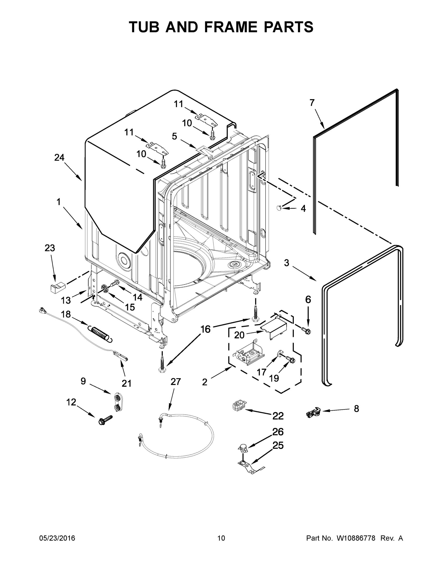 06 - TUB AND FRAME PARTS