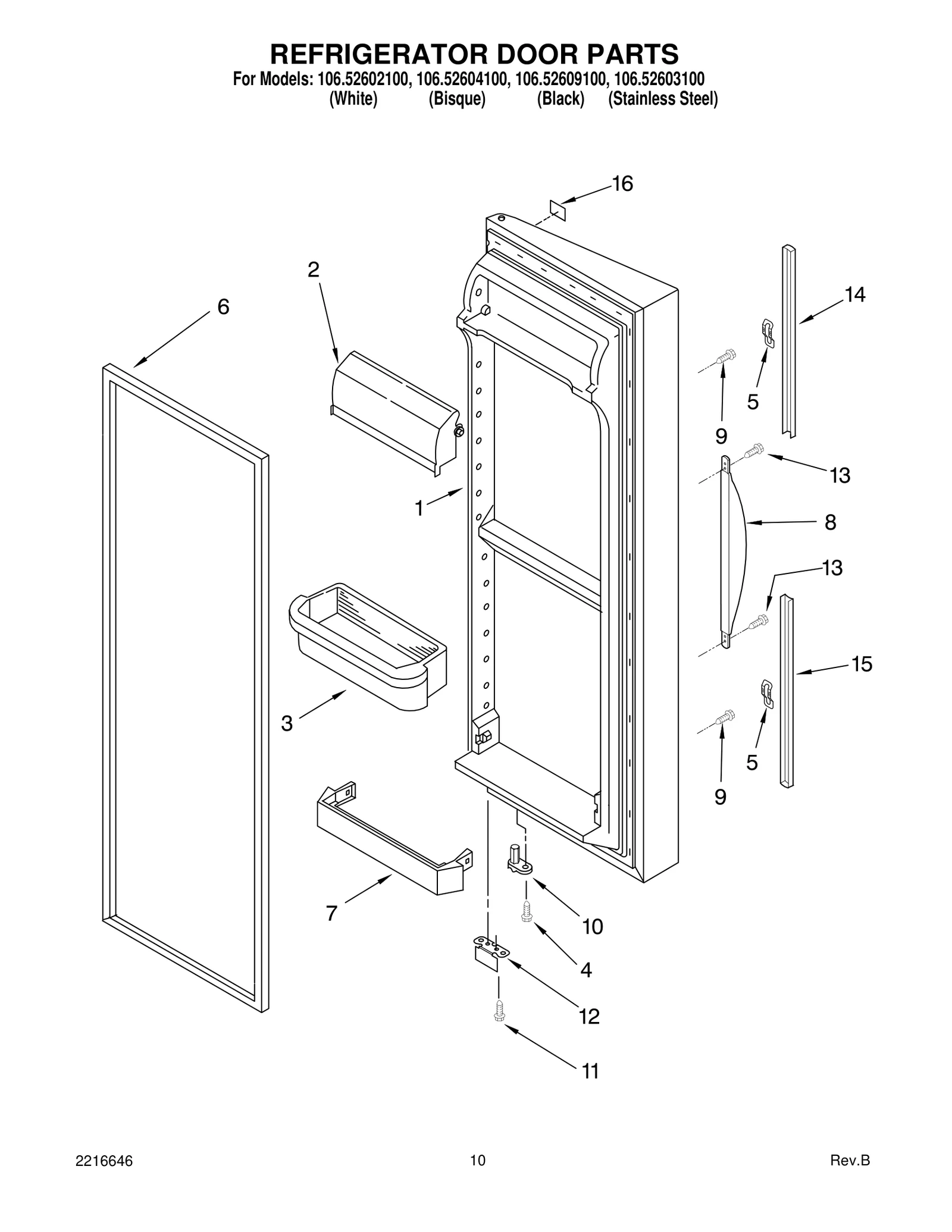 REFRIGERATOR DOOR PARTS