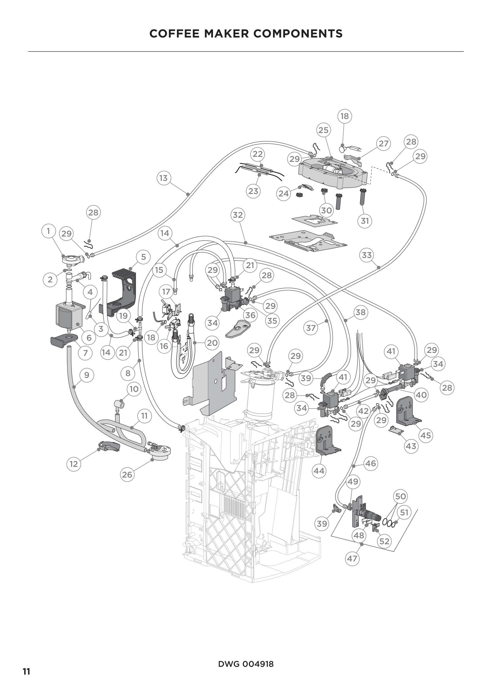 COFFEE MAKER COMPONENTS