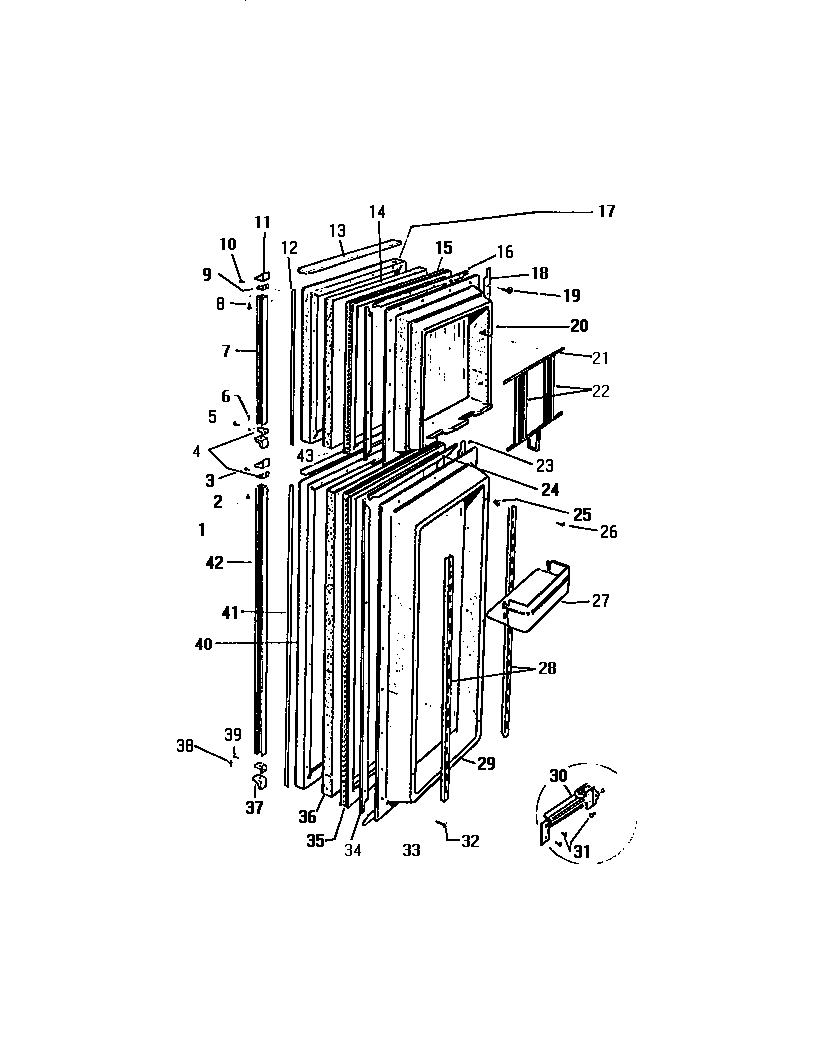 02 - FREEZER DOOR ASSEMBLY