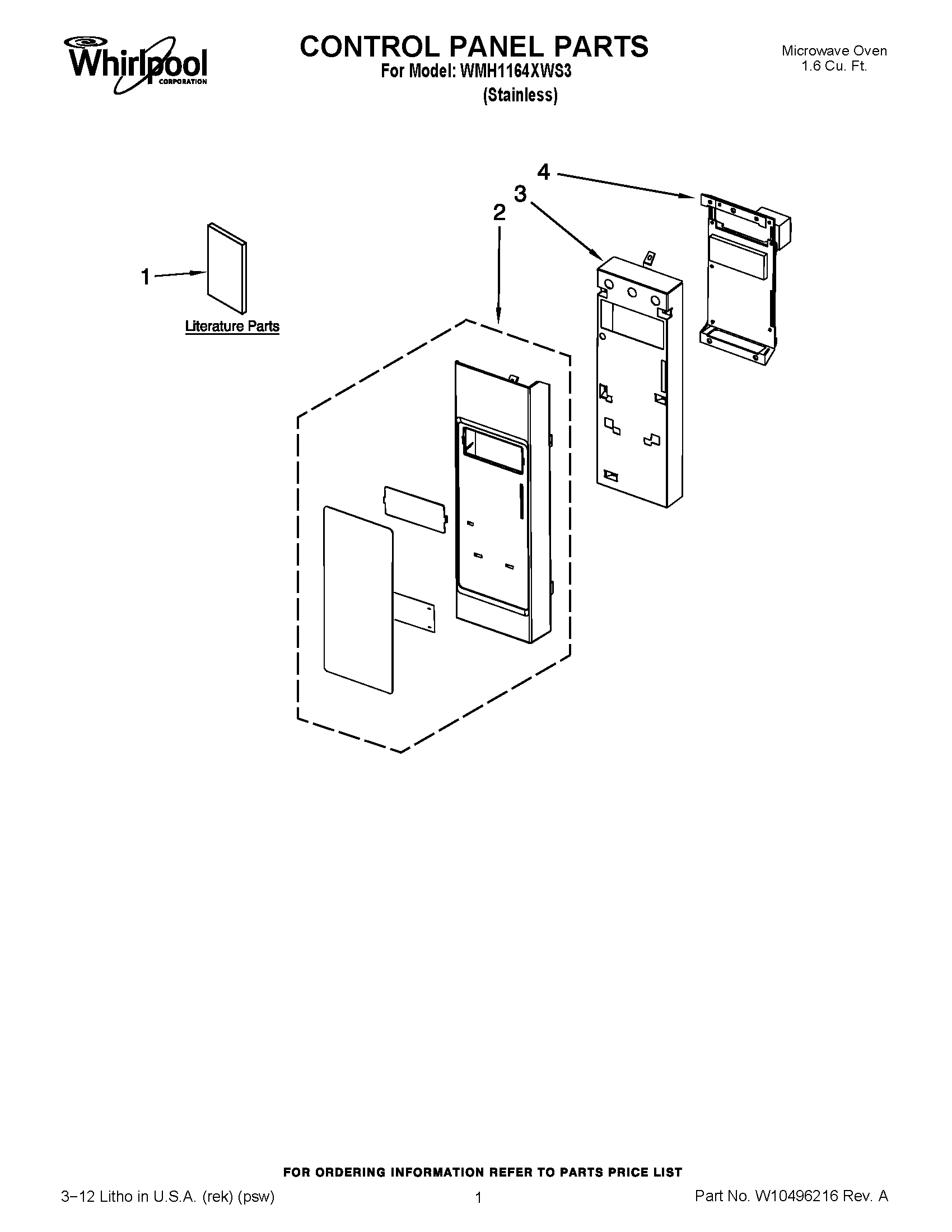 01 - CONTROL PANEL PARTS