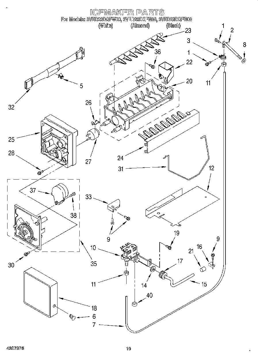 12 - ICE MAKER, LIT/OPTIONAL