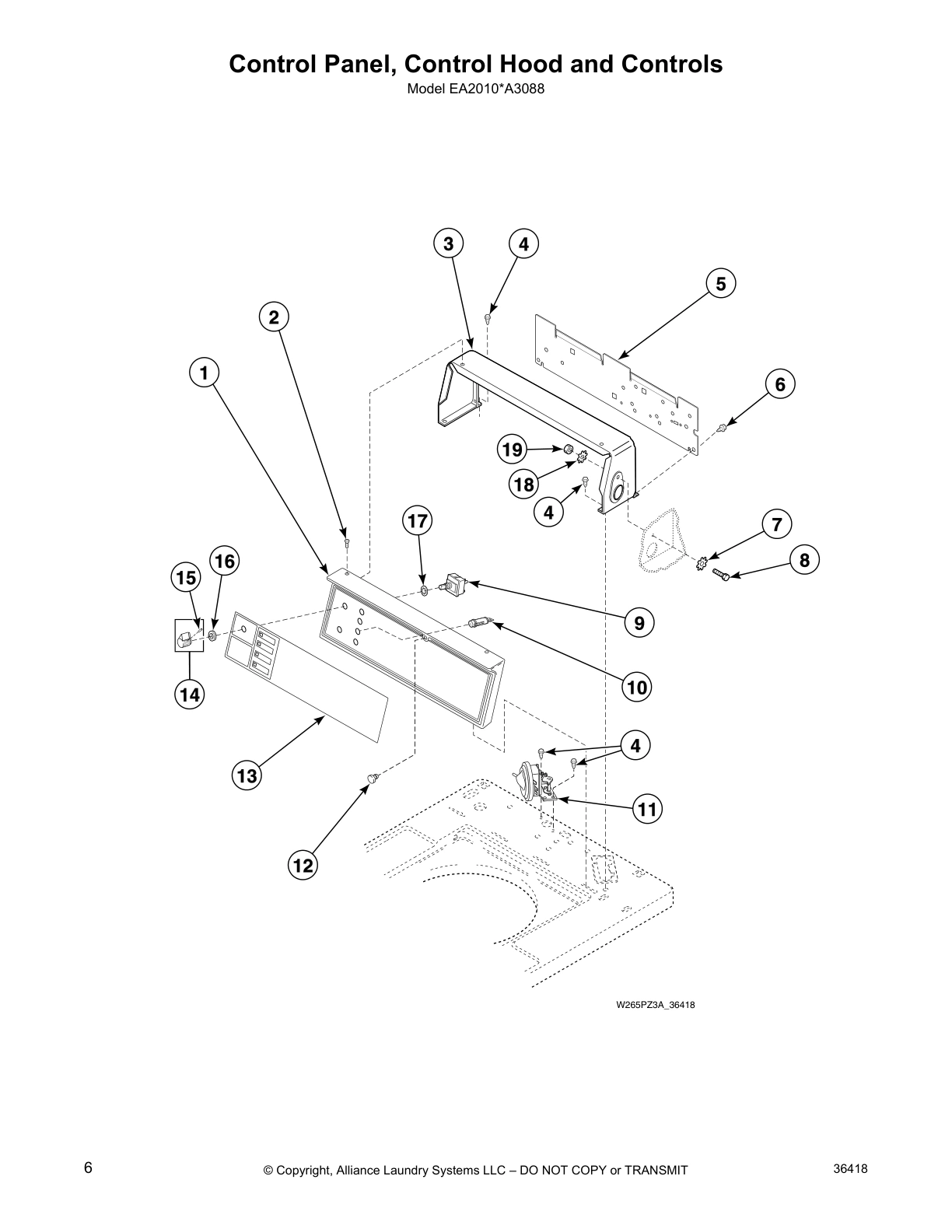Control Panel, Control Hood and Controls