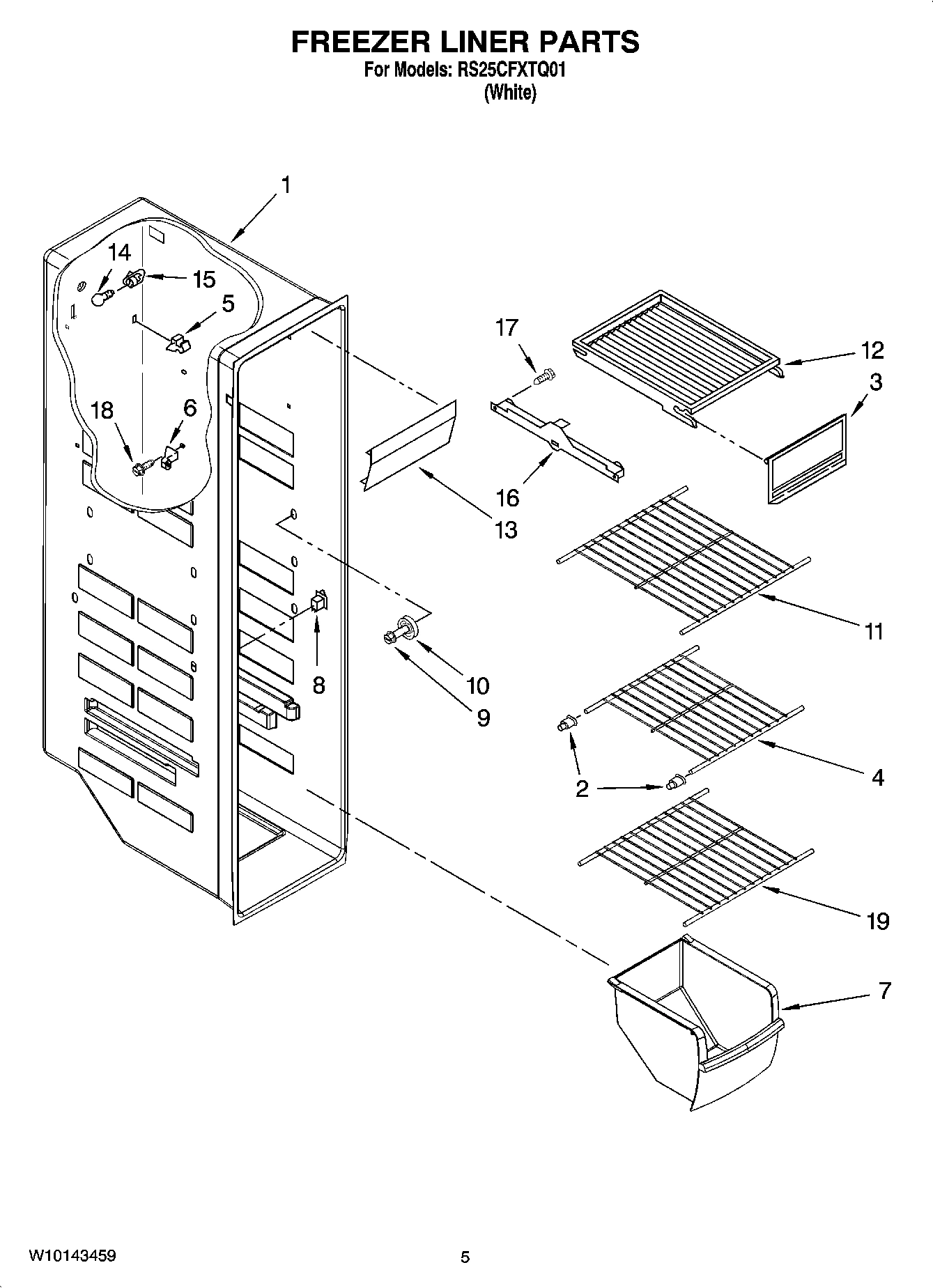 04 - FREEZER LINER PARTS