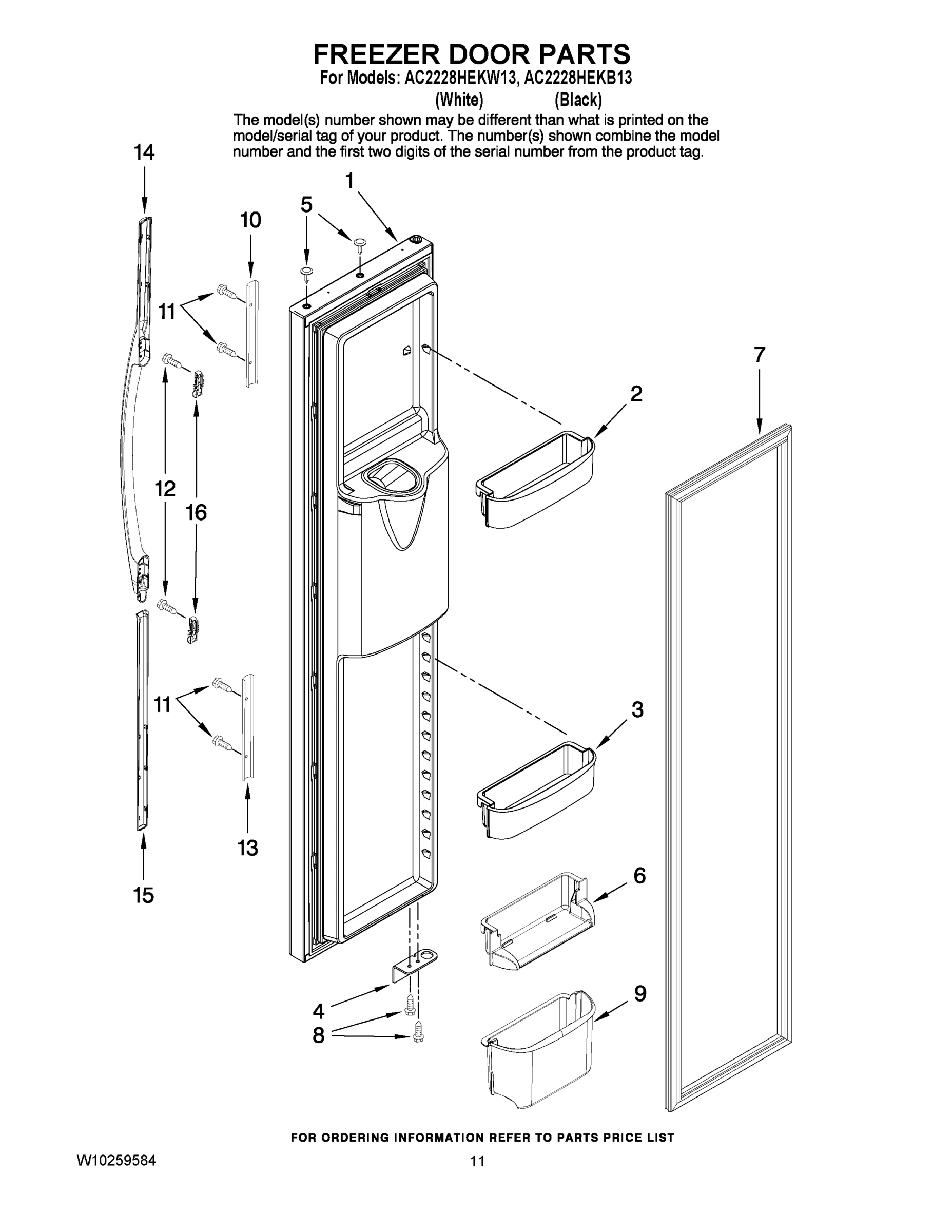 07 - FREEZER DOOR PARTS