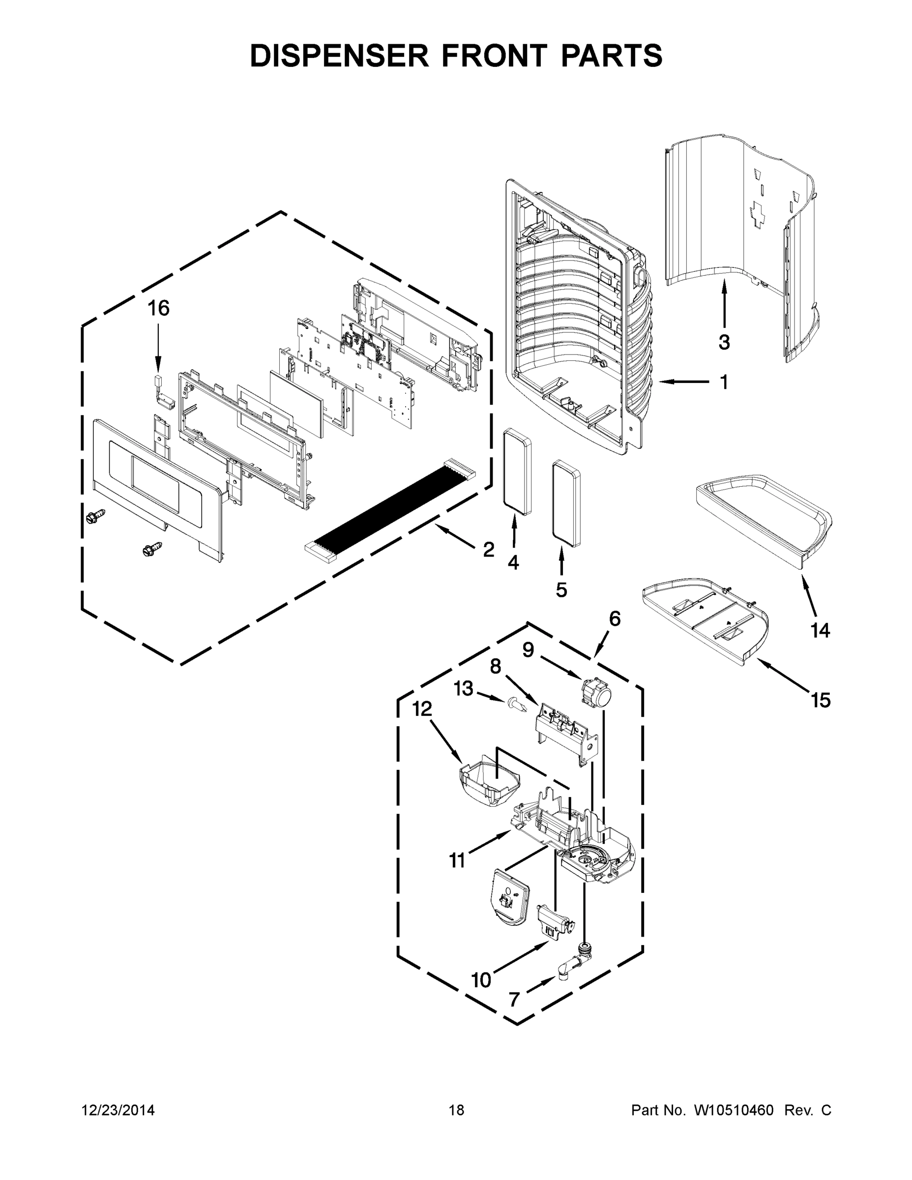 10 - DISPENSER FRONT PARTS