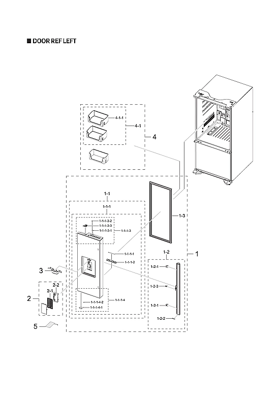 Left Refrigerator Door
