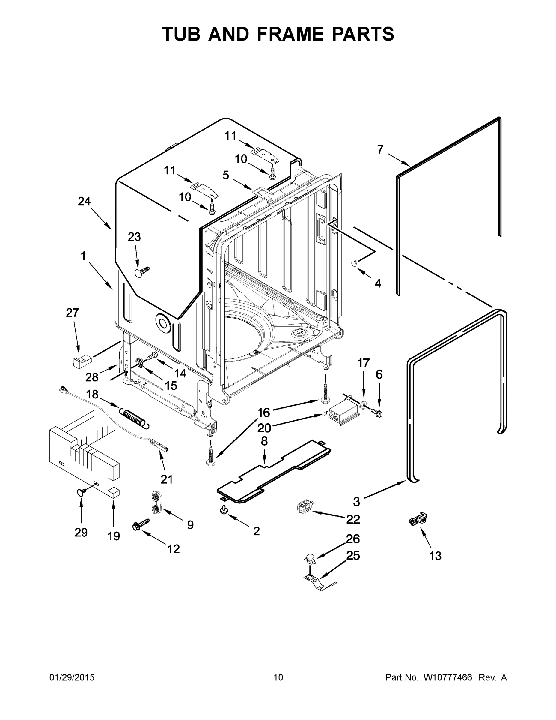 06 - TUB AND FRAME PARTS