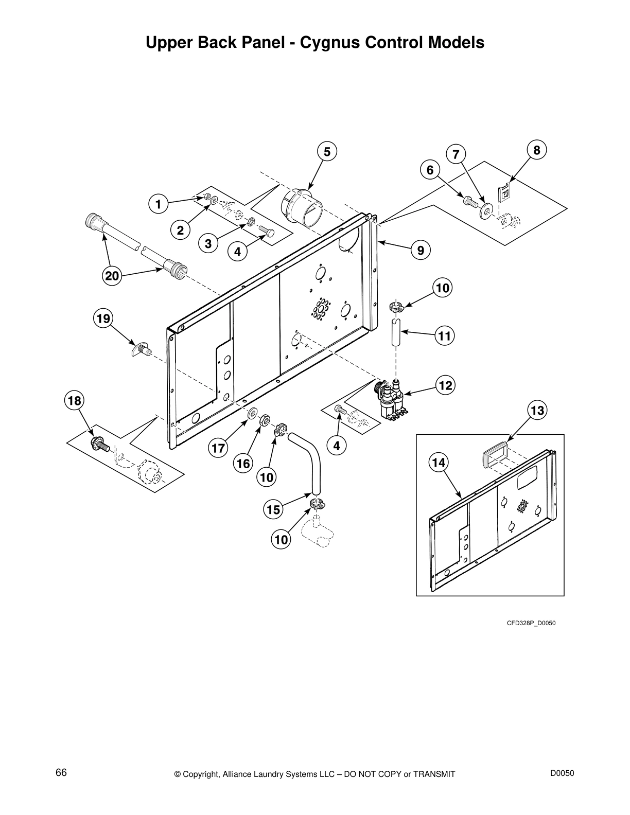 Upper Back Panel - Cygnus Control Models