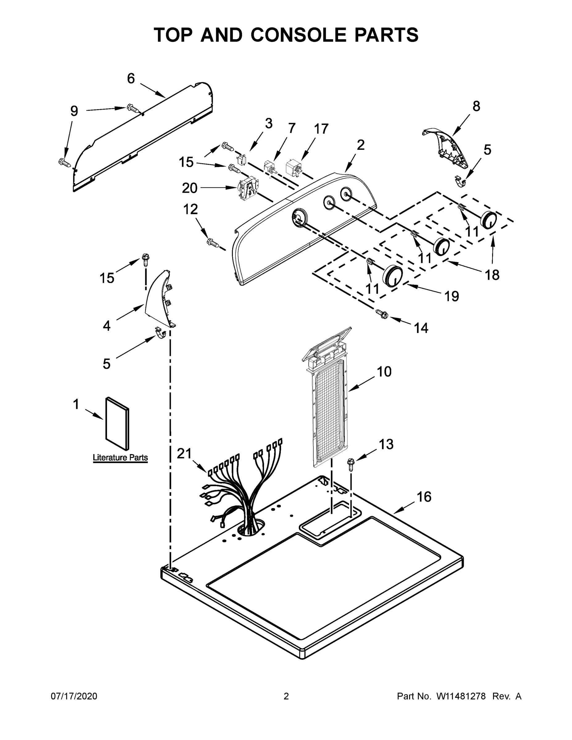 02 - TOP AND CONSOLE PARTS