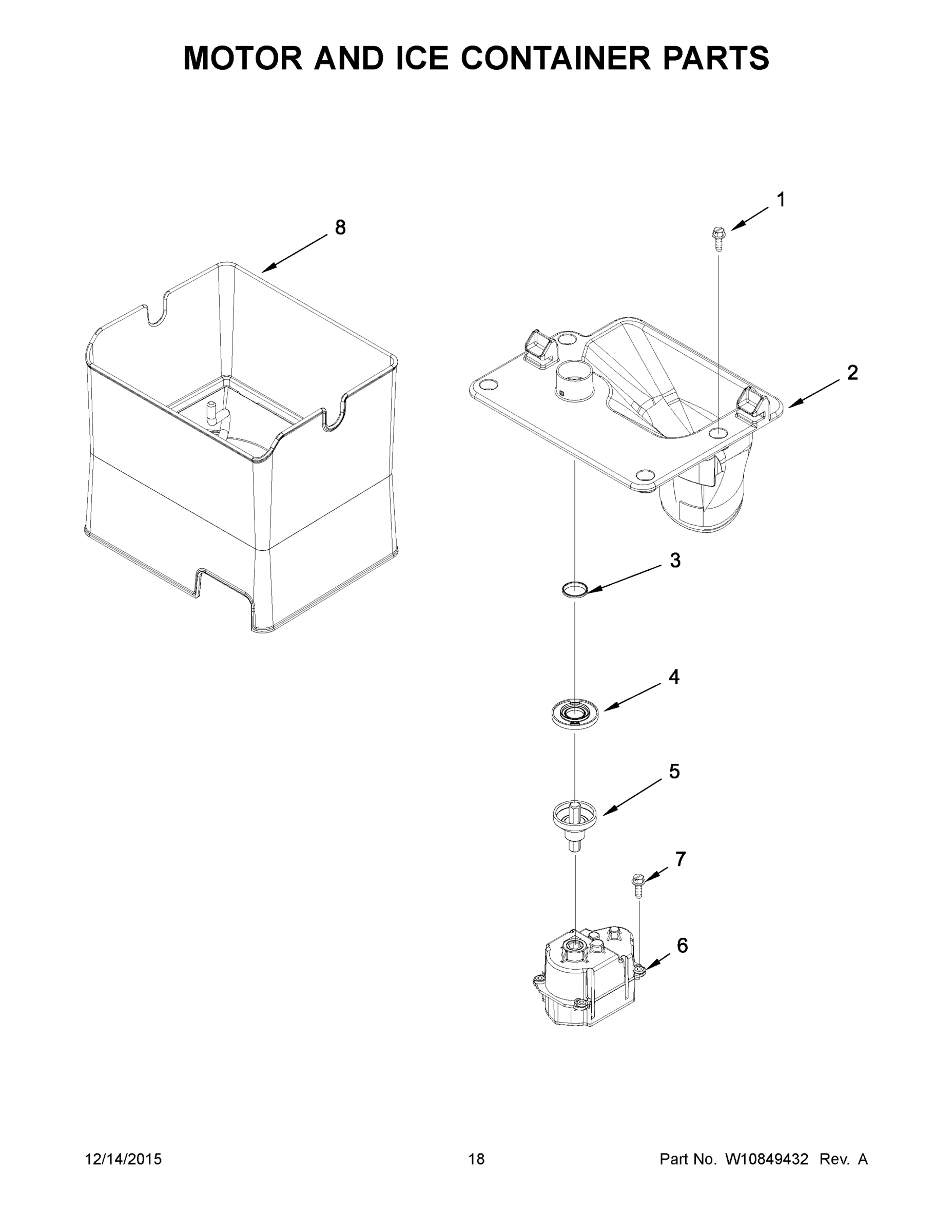 10 - MOTOR AND ICE CONTAINER PARTS