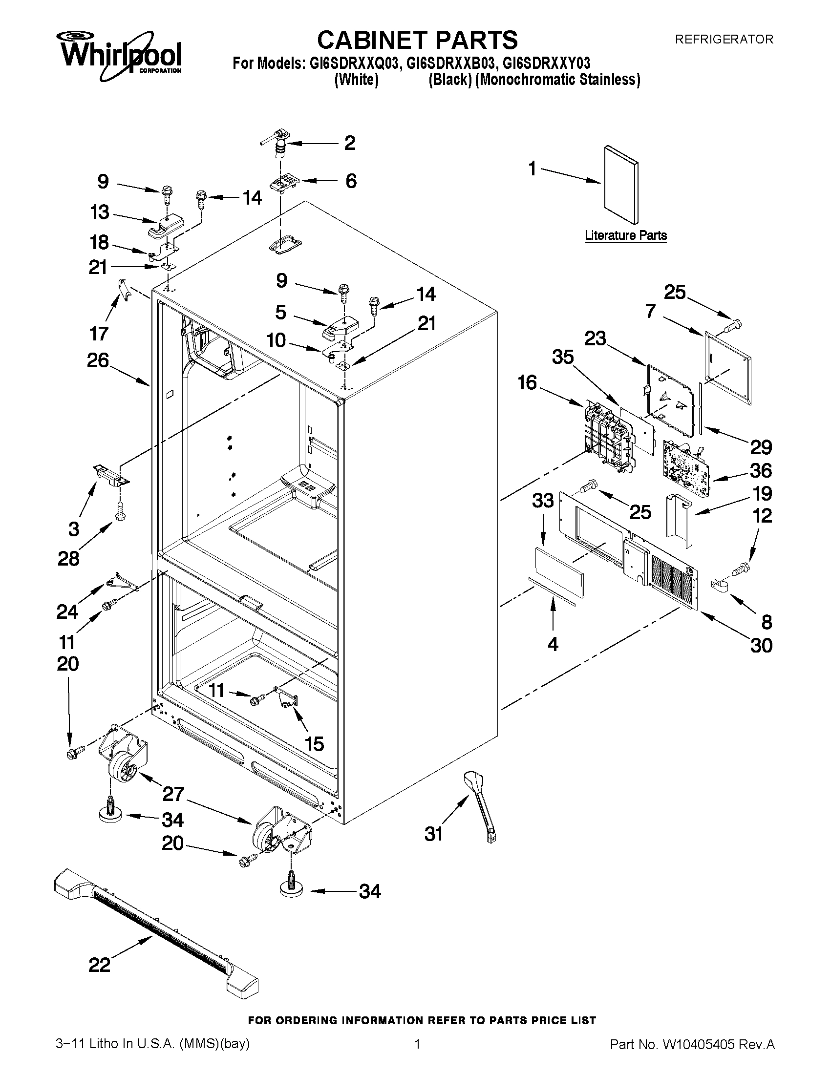 01 - CABINET PARTS
