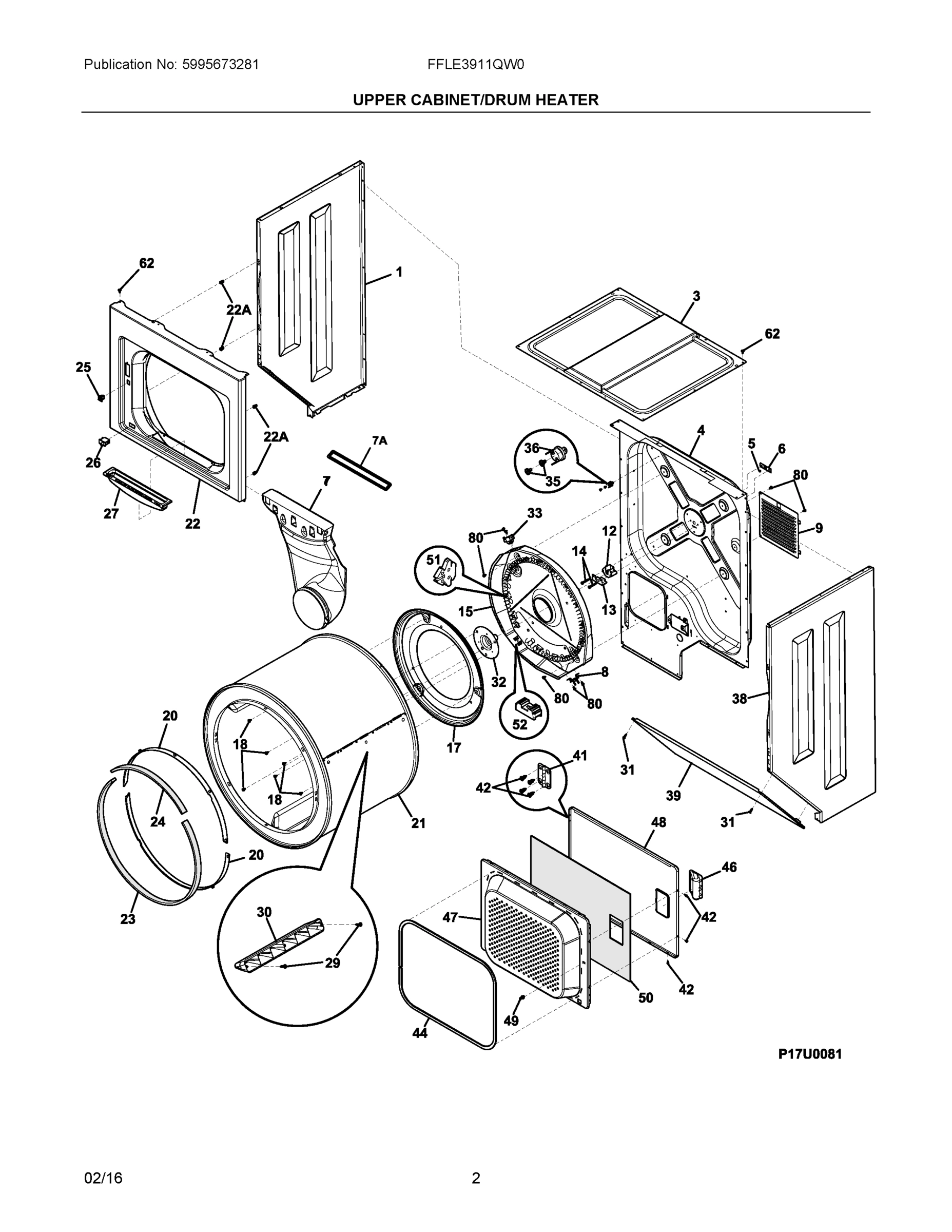 02 - UPPER CABINET/DRUM HEATER
