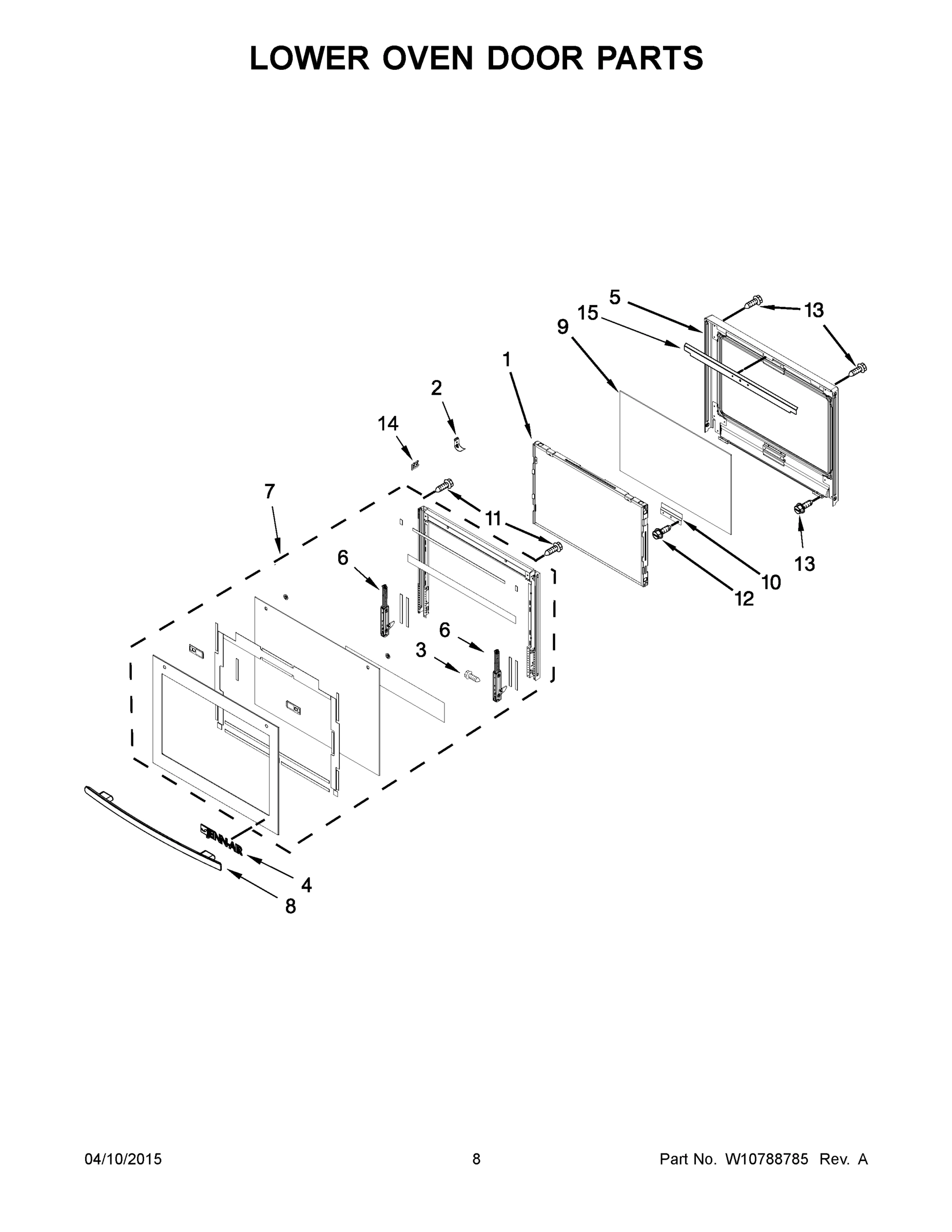 05 - LOWER OVEN DOOR PARTS