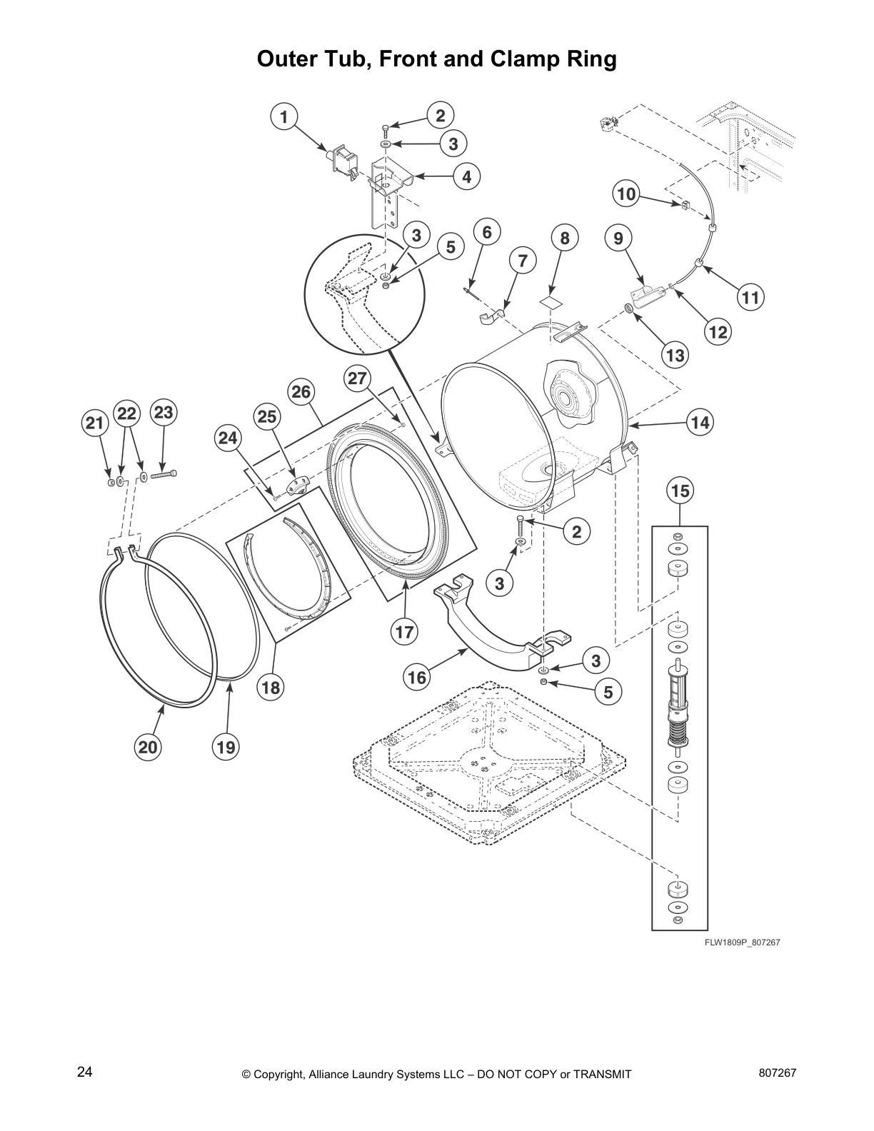 Outer Tub, Front and Clamp Ring