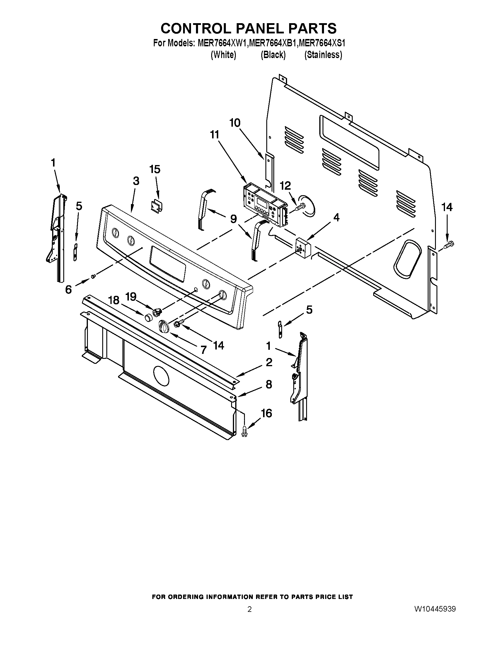 02 - CONTROL PANEL PARTS