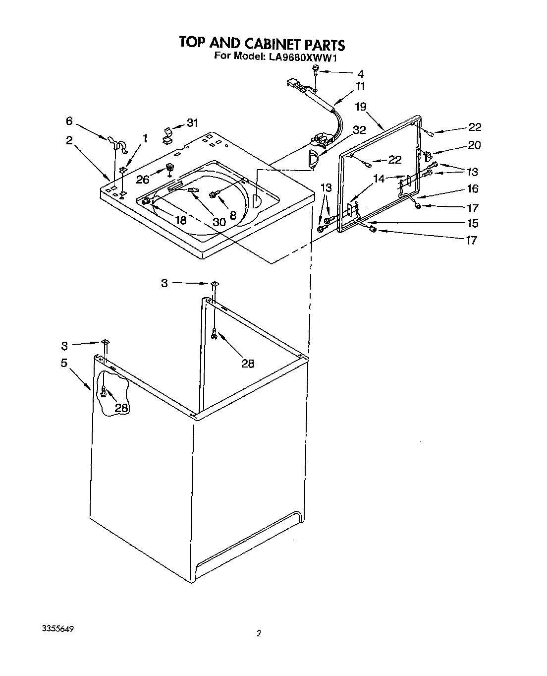 02 - TOP AND CABINET, LIT/OPTIONAL