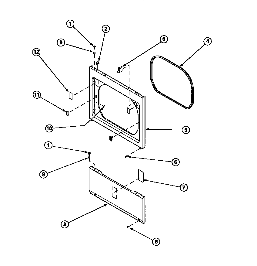 14 - LOWER ACCESS PANEL, FRONT PANEL AND SEAL