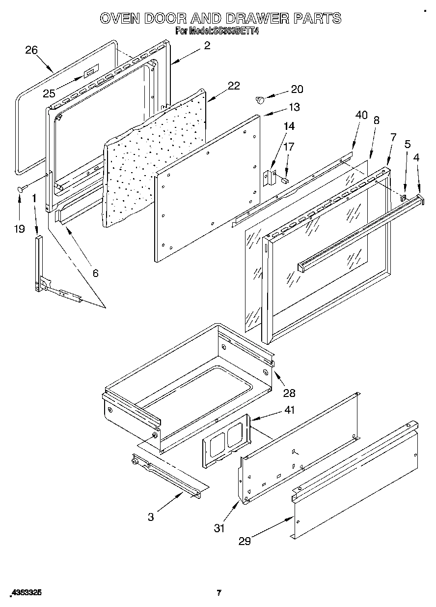 05 - OVEN DOOR AND DRAWER