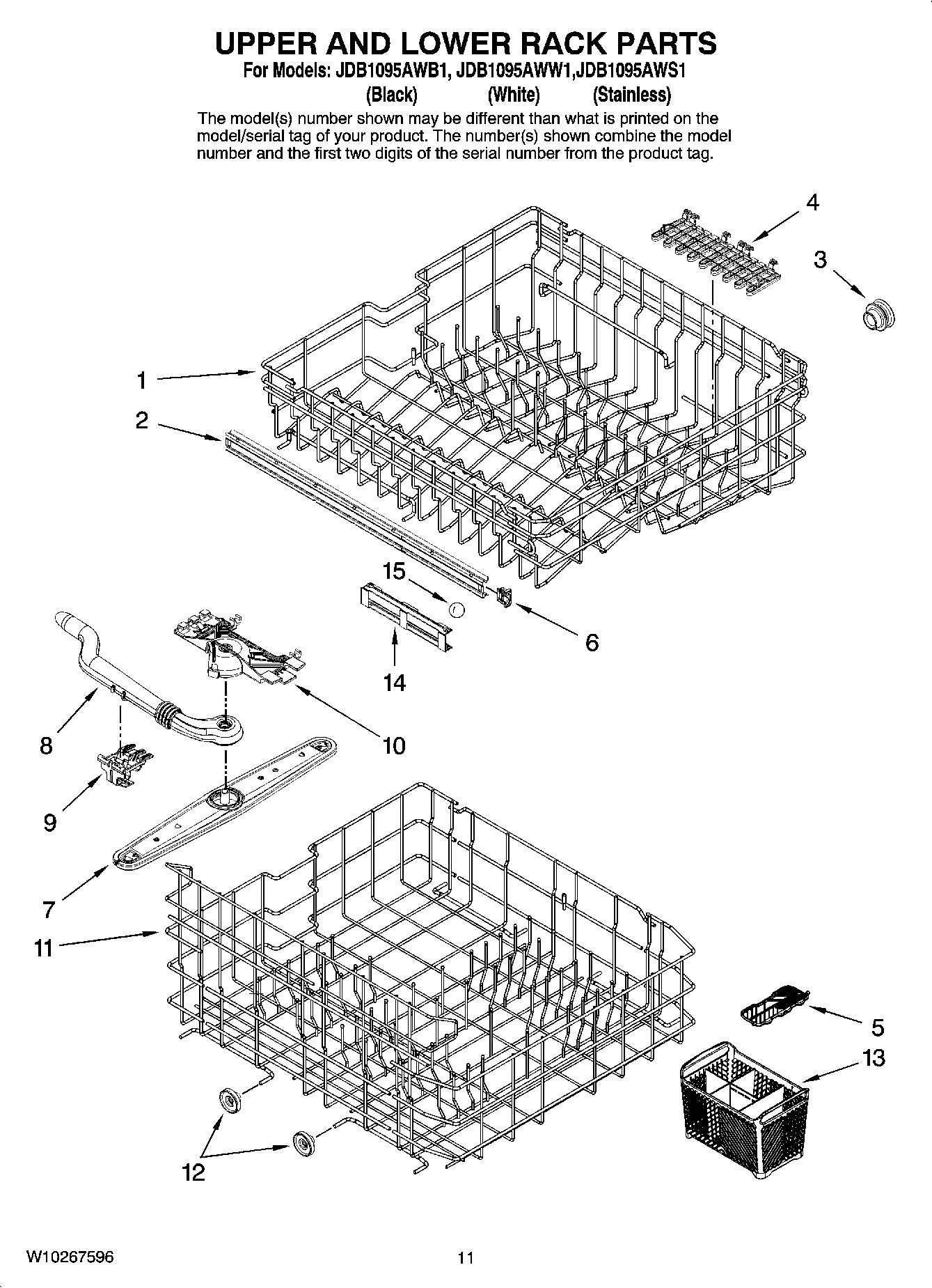 09 - UPPER AND LOWER RACK PARTS