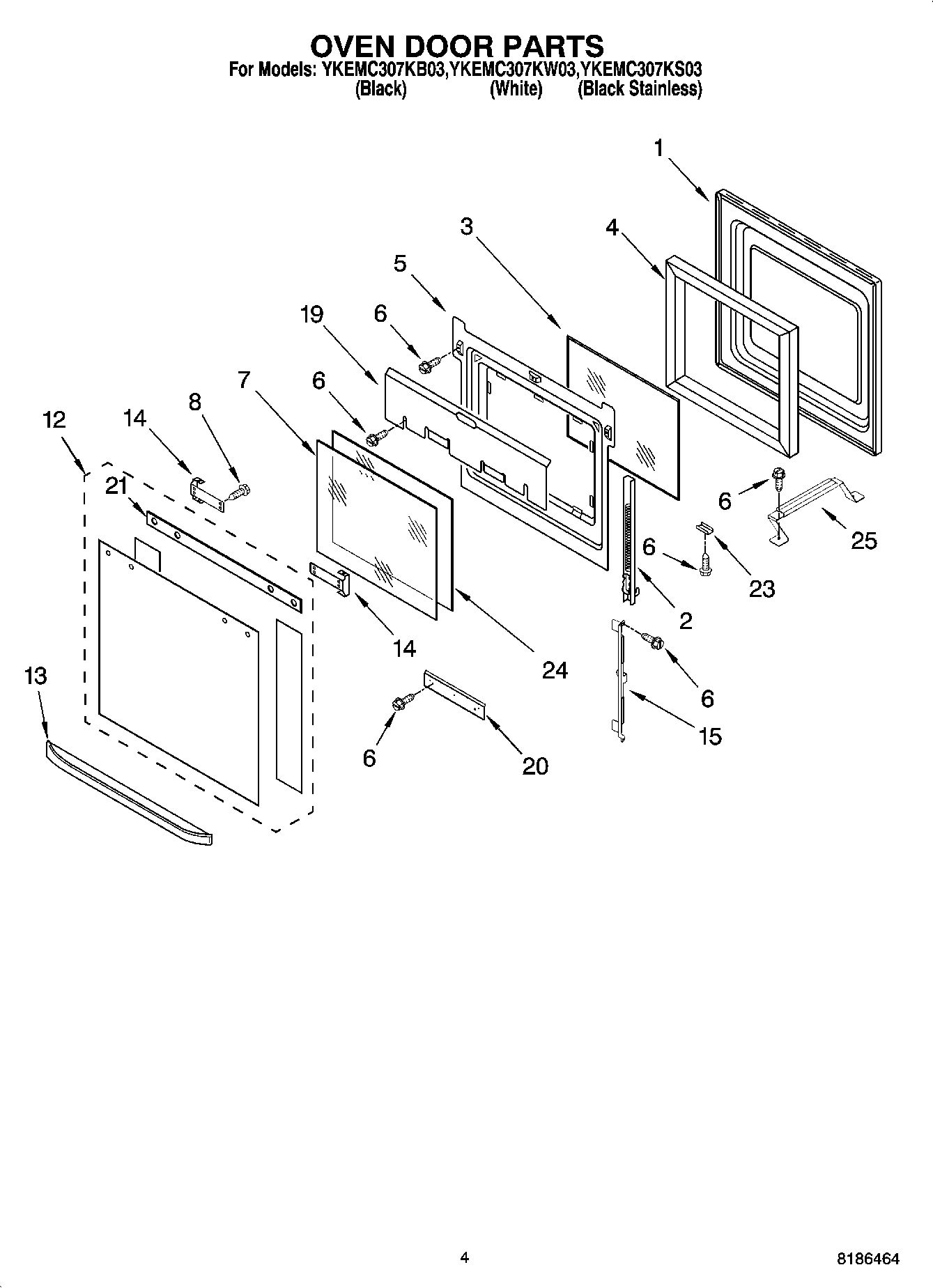 03 - OVEN DOOR PARTS