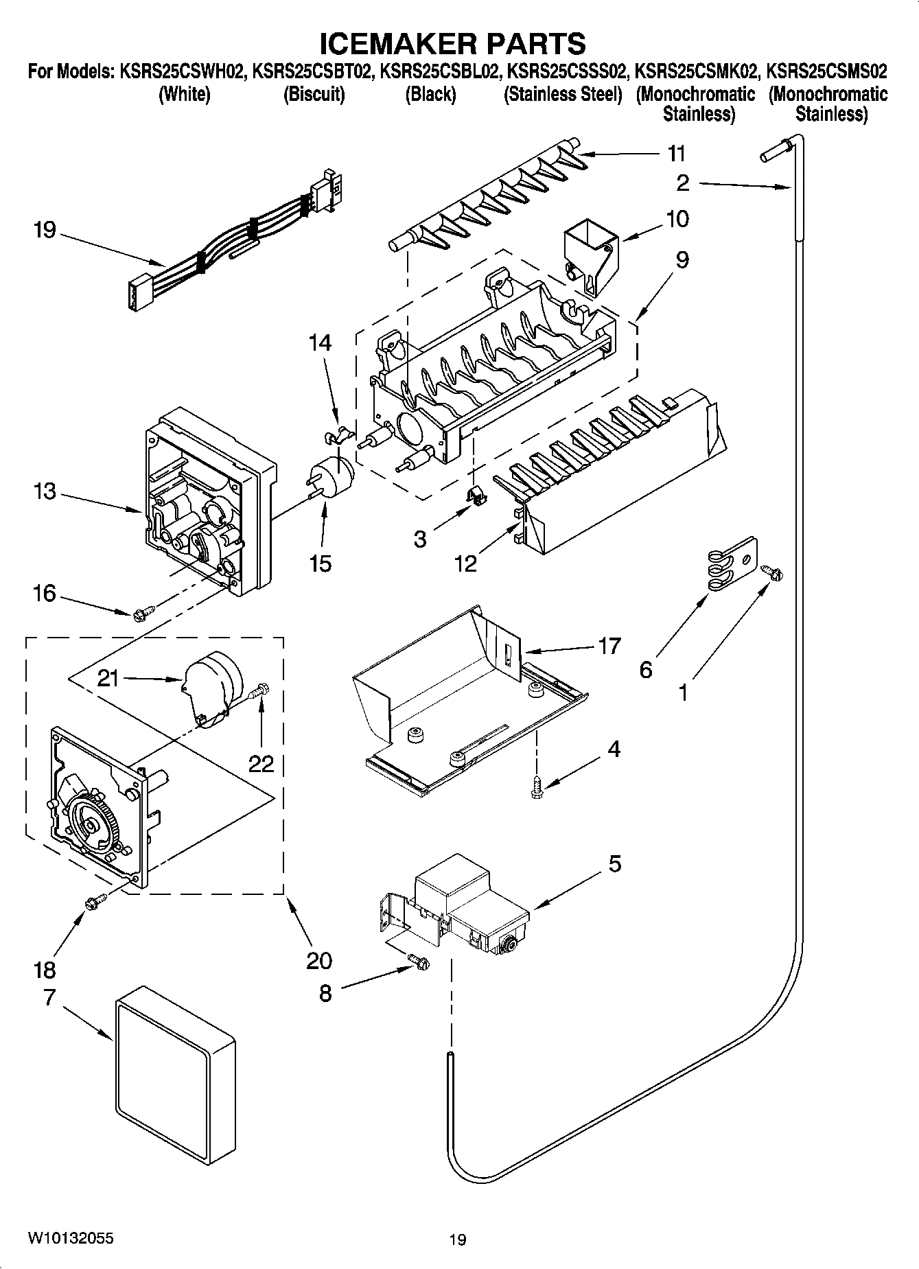 12 - ICEMAKER PARTS, OPTIONAL PARTS (NOT INCLUDED)