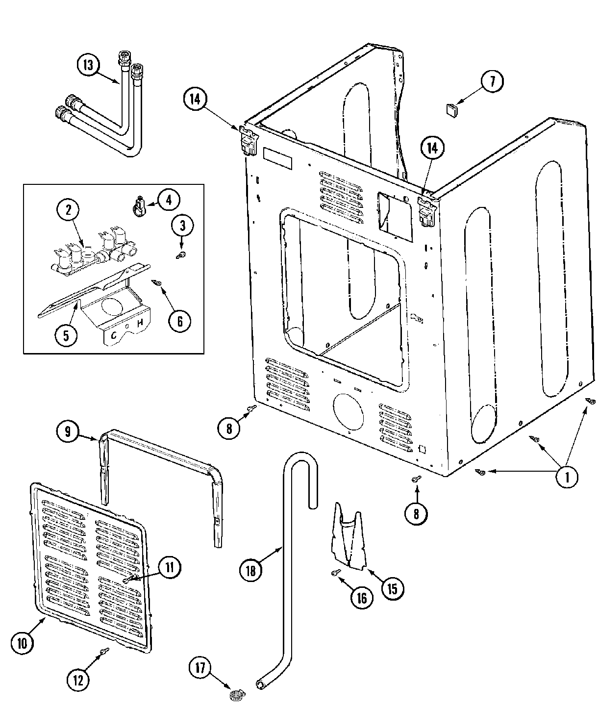 04 - CABINET-REAR (DRYER)