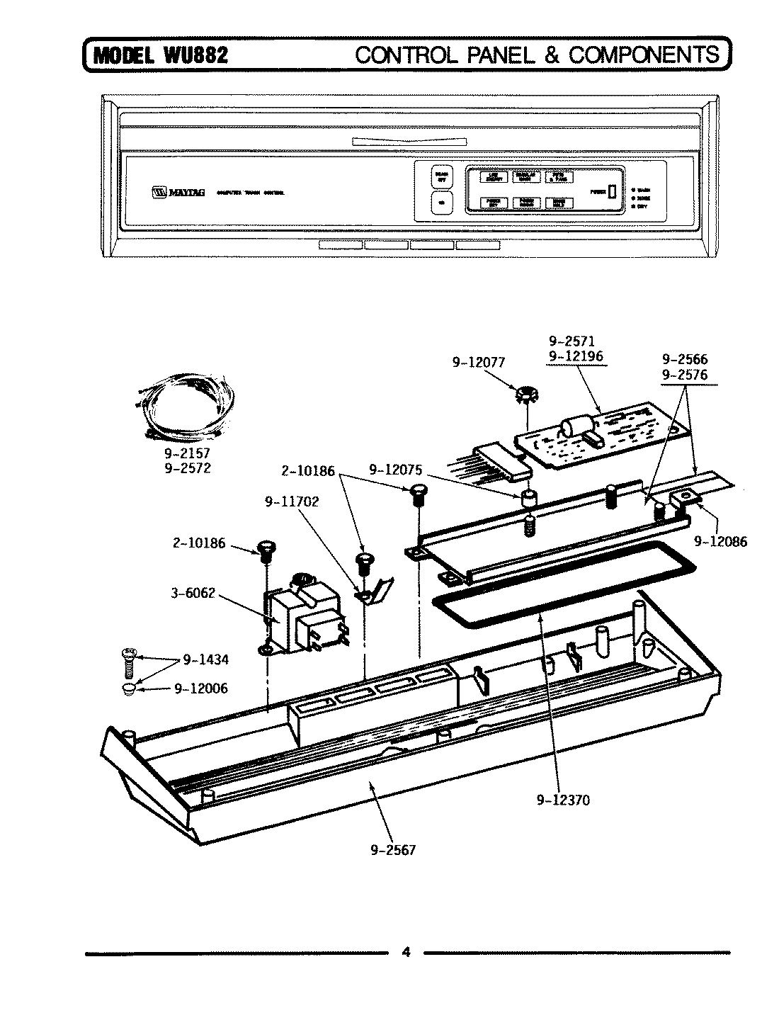 03 - CONTROL PANEL & COMPONENTS (WU882)