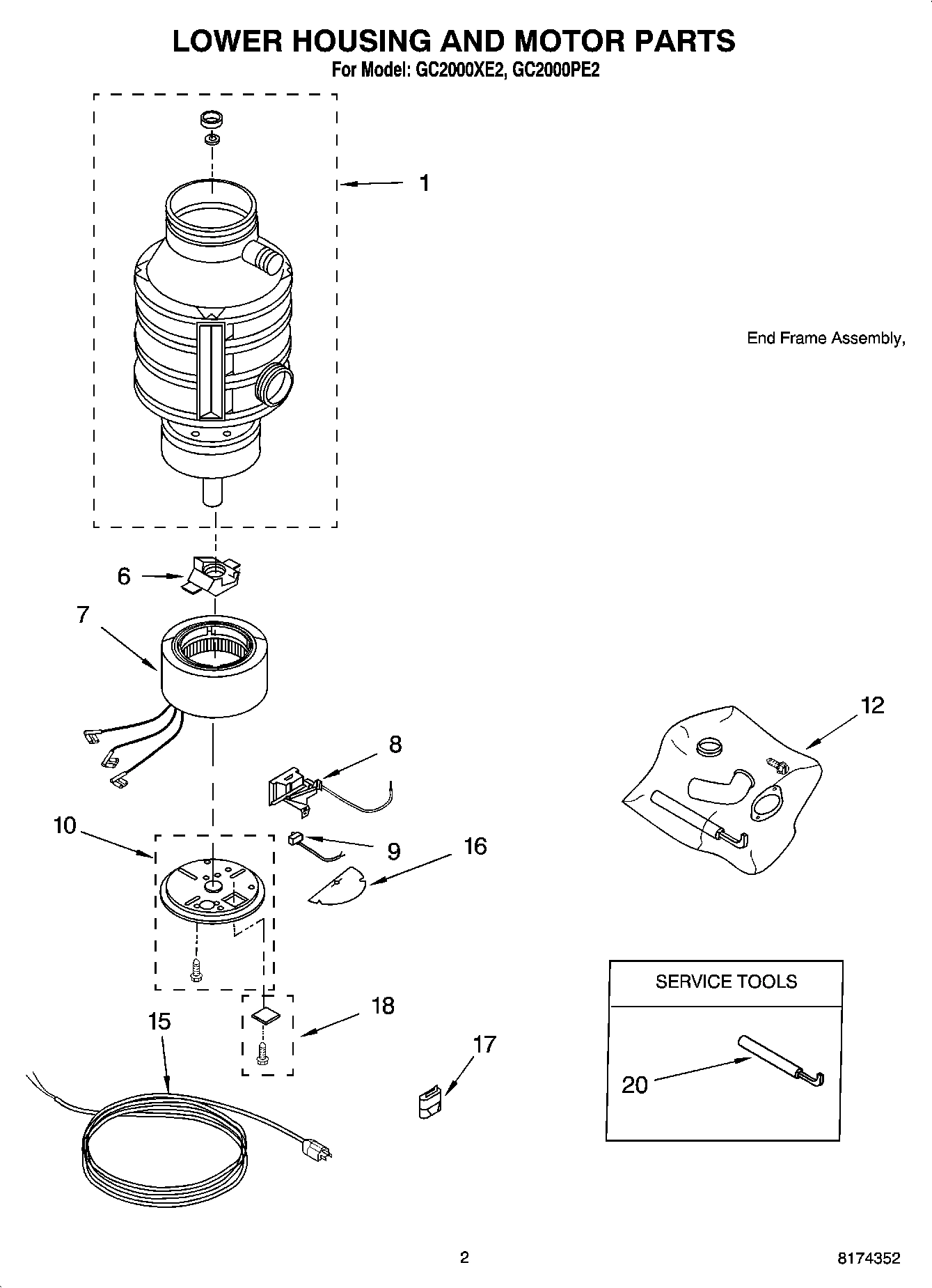 02 - LOWER HOUSING AND MOTOR PARTS