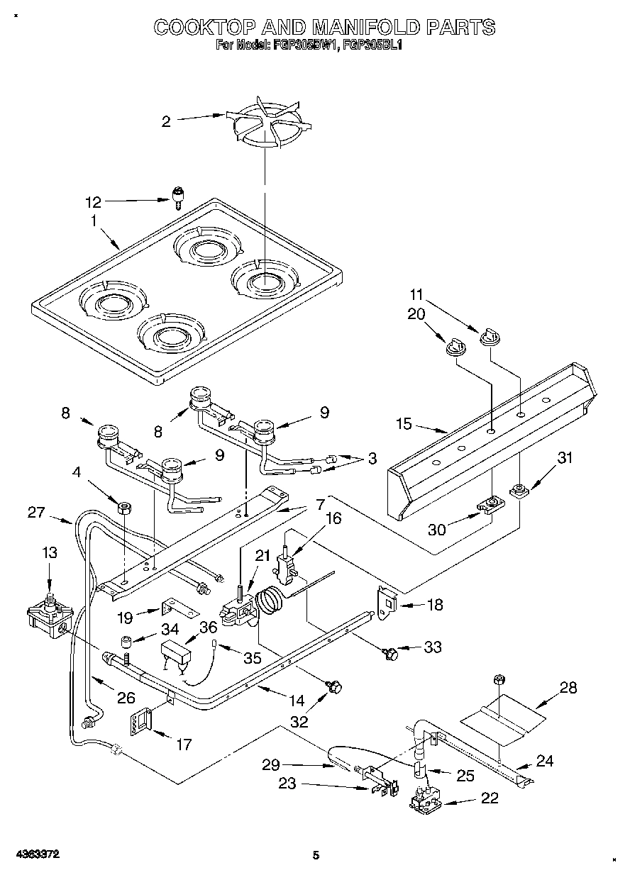 03 - COOKTOP AND MANIFOLD, LIT/OPTIONAL
