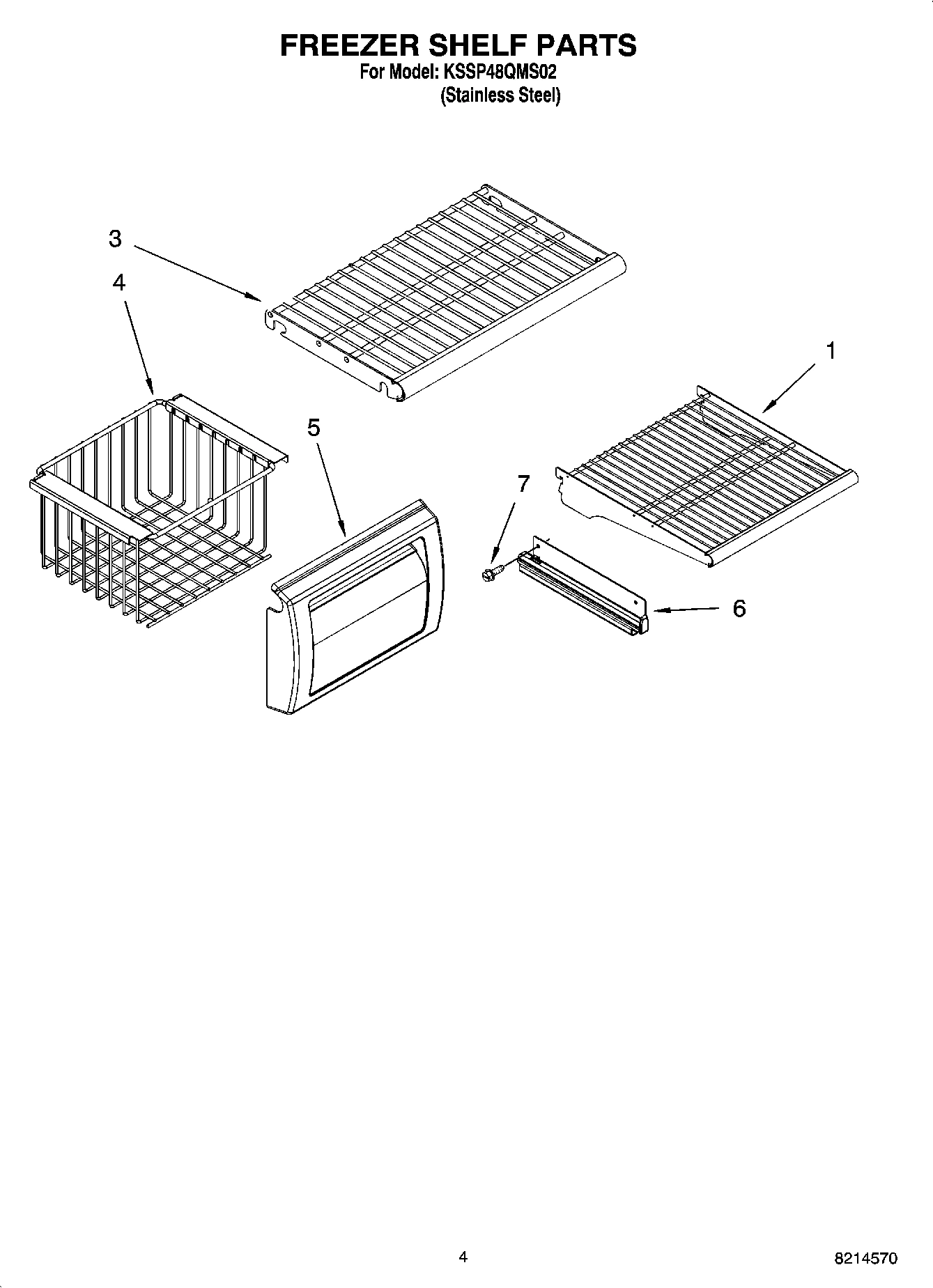 03 - FREEZER SHELF PARTS