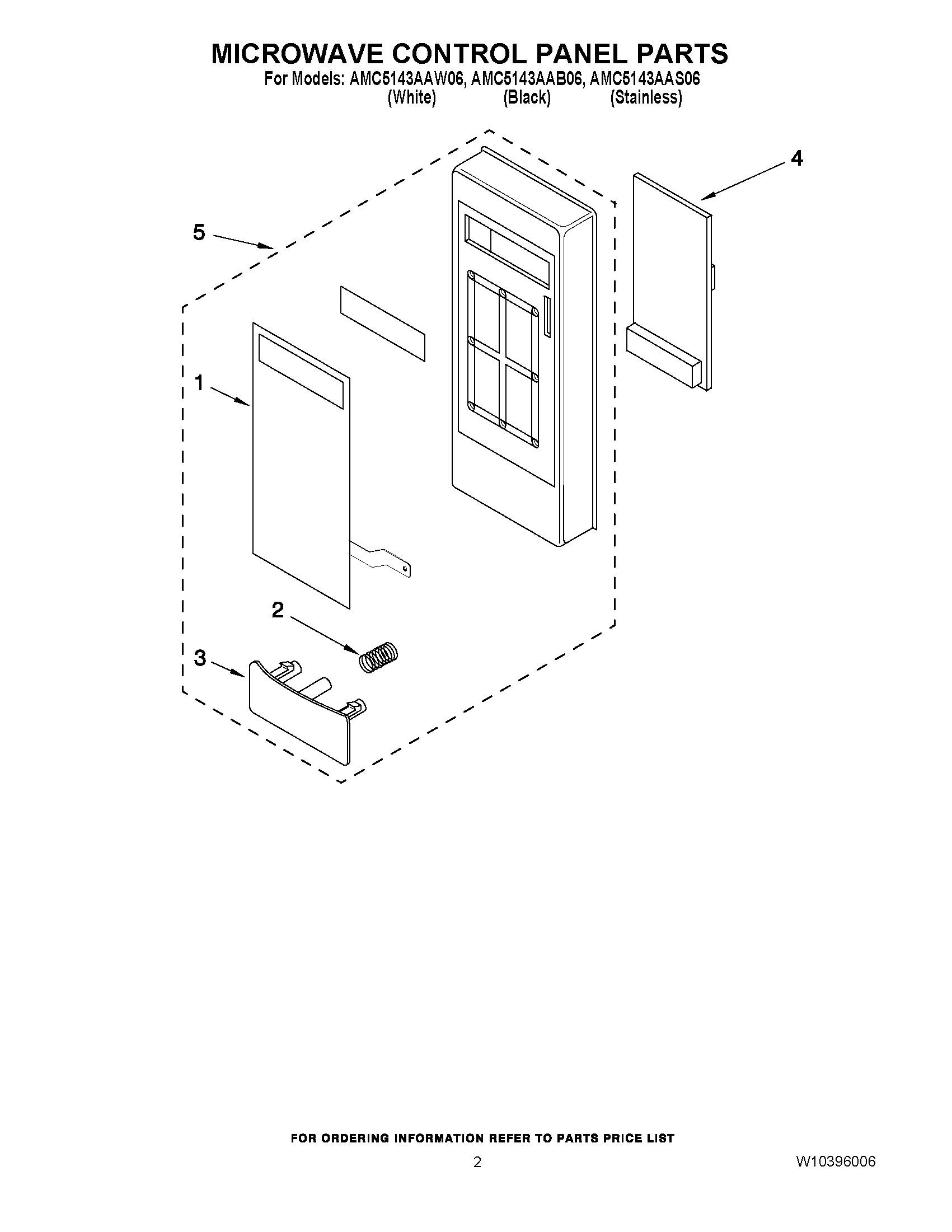 02 - MICROWAVE CONTROL PANEL PARTS