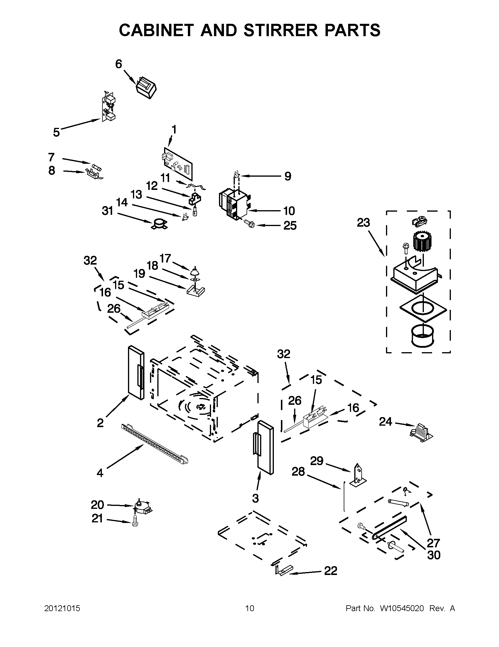 05 - CABINET AND STIRRER PARTS