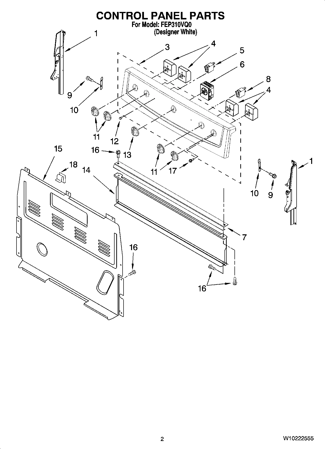02 - CONTROL PANEL PARTS