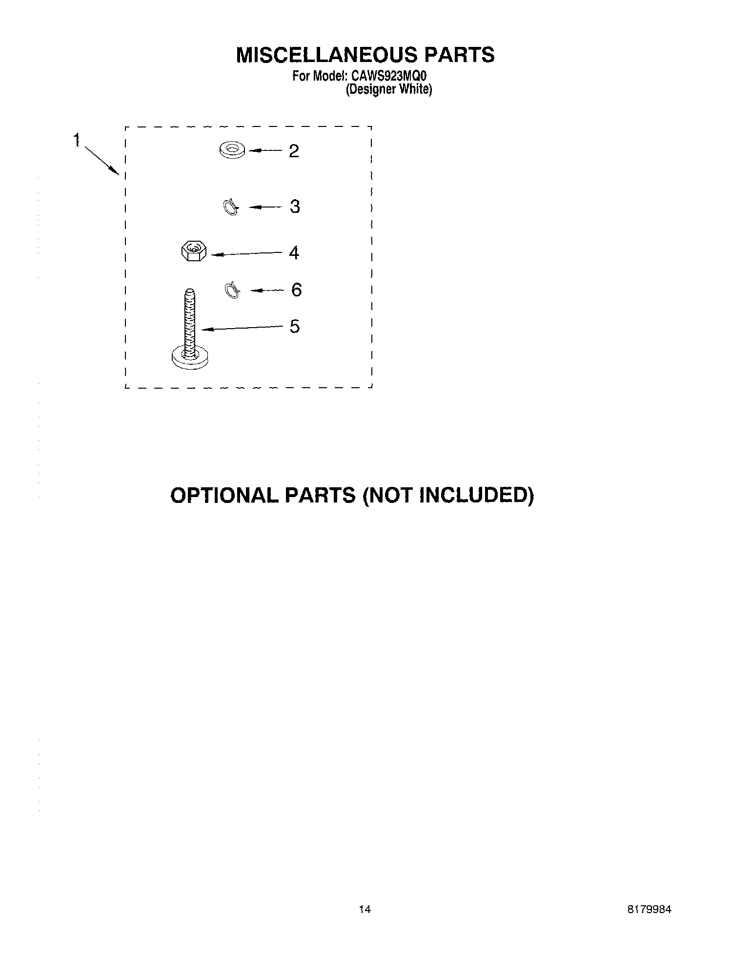 10 - MISCELLANEOUS PARTS - OPTIONAL PARTS (NOT INCLUDED