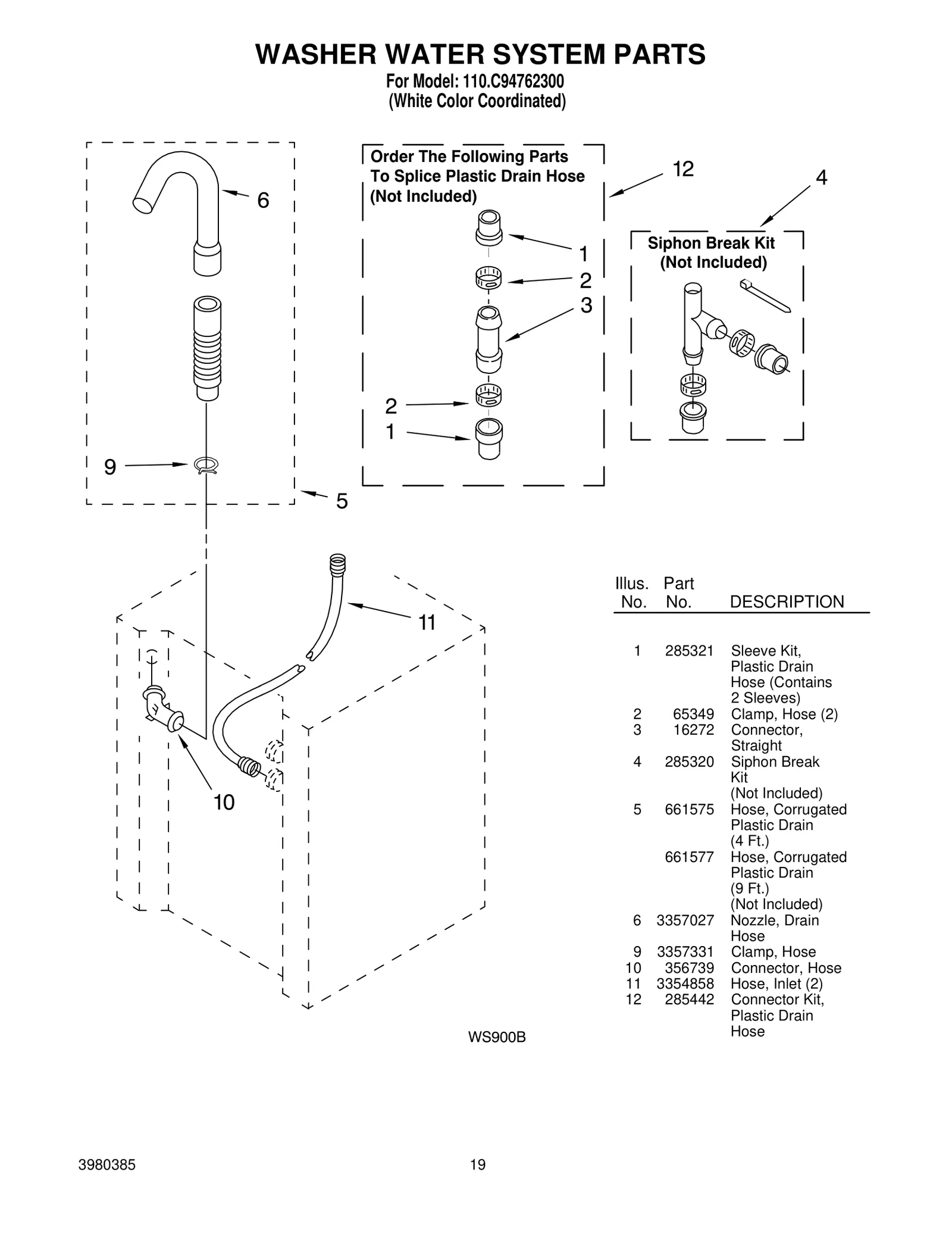 WASHER WATER SYSTEM PARTS